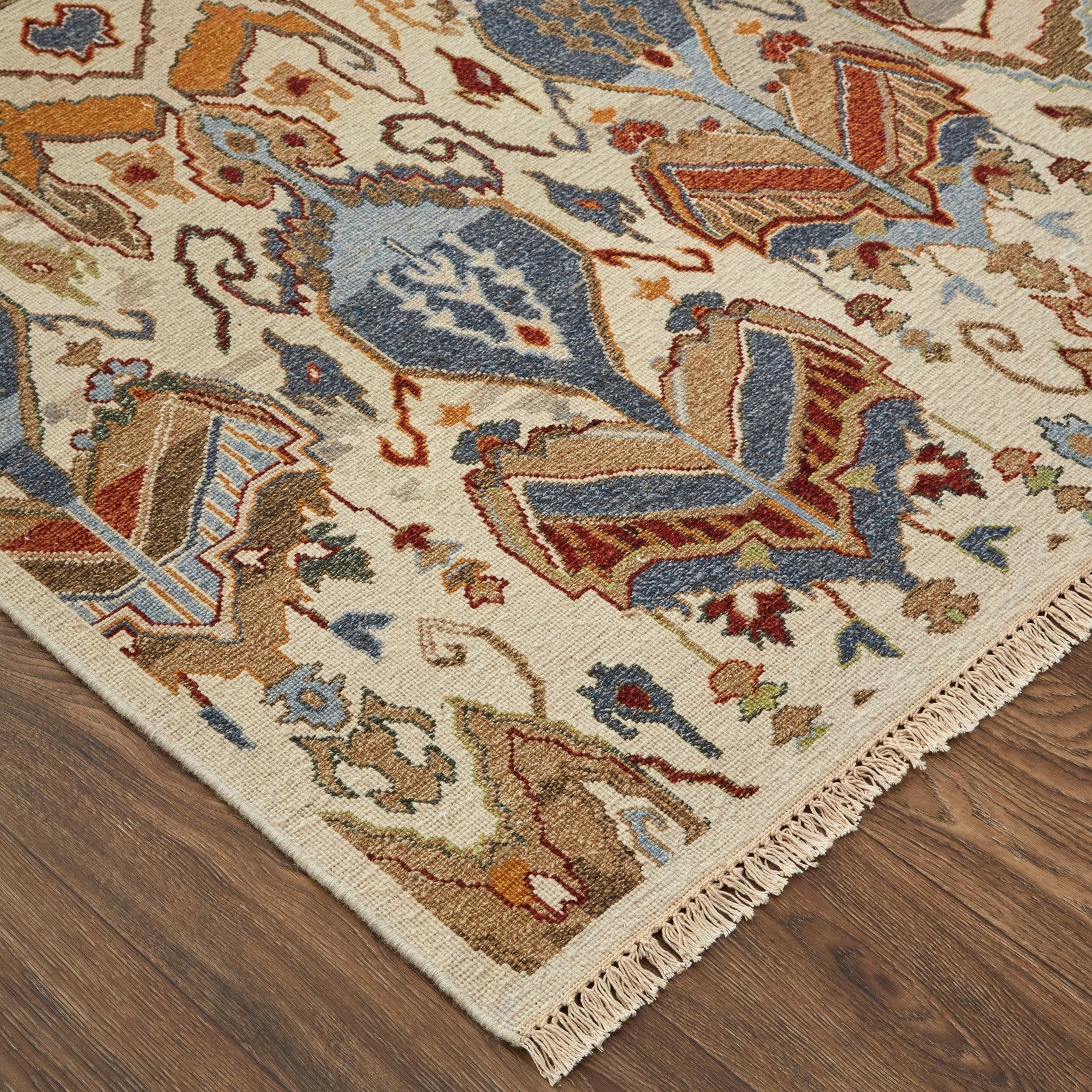 Feizy Leylan 0563F Transitional Ikat in Tan/Ivory/Orange - Image 3