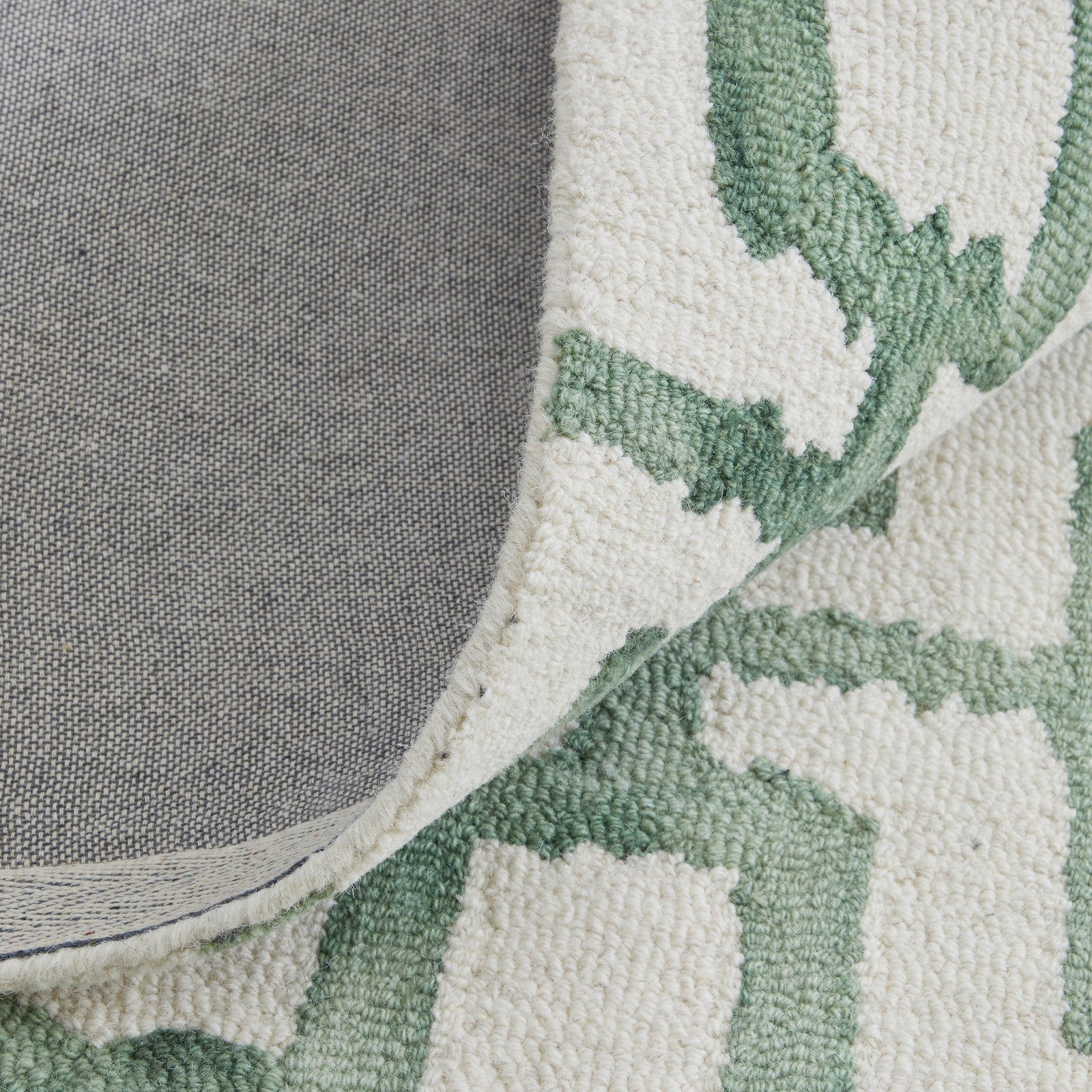 Feizy Lorrain 8919F Modern Geometric Rug in Ivory/Green - Image 6