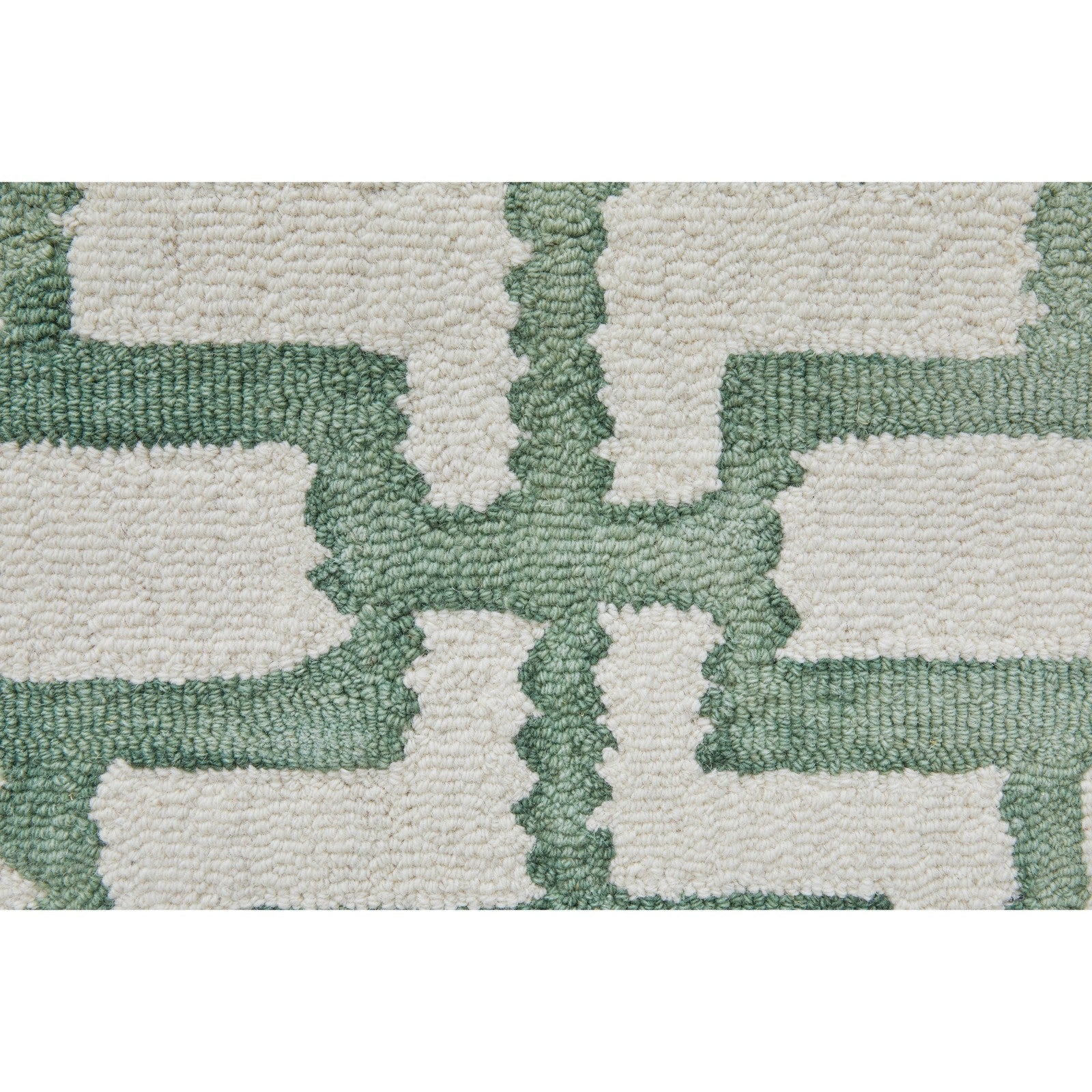 Feizy Lorrain 8919F Modern Geometric Rug in Ivory/Green - Image 9