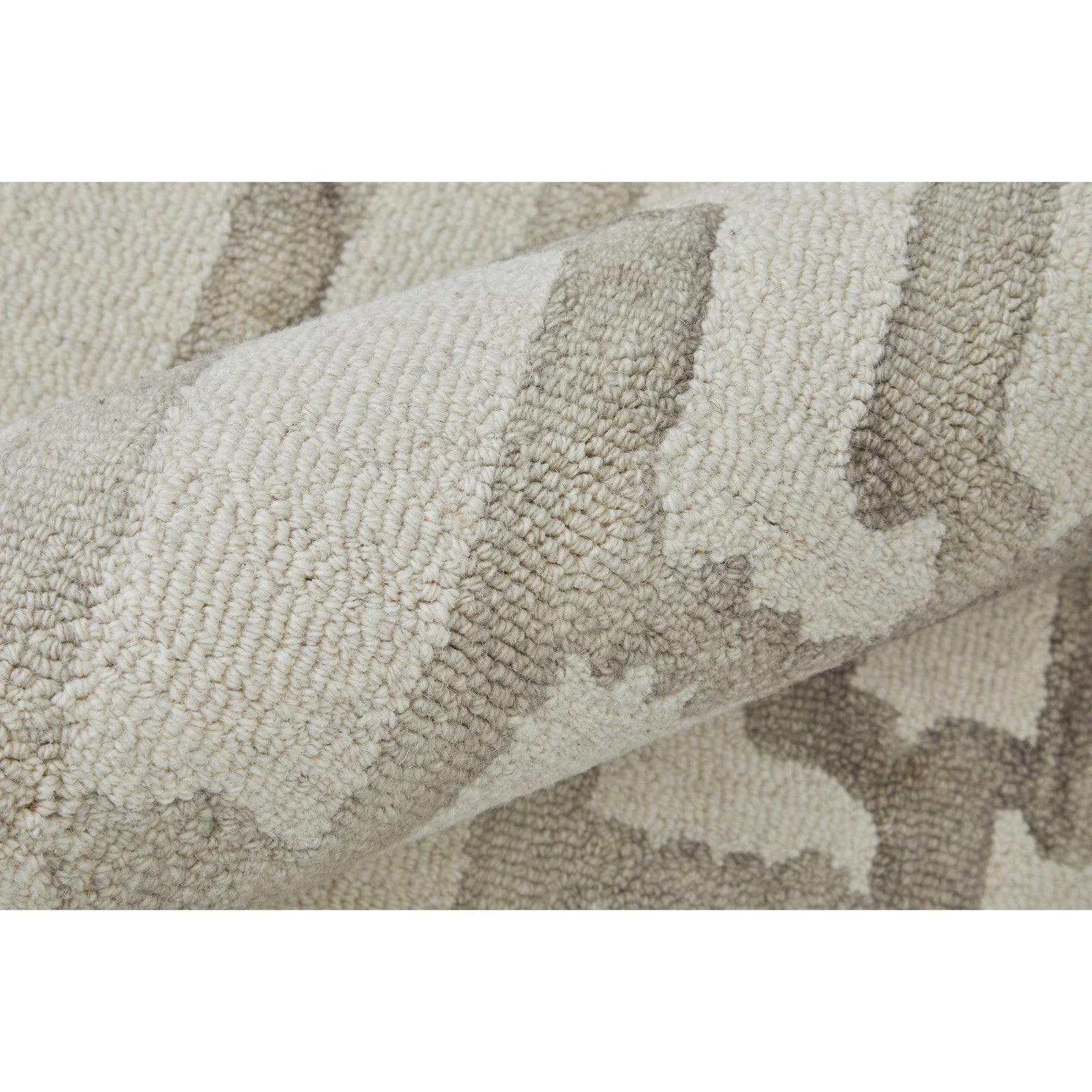 Feizy Lorrain 8919F Modern Geometric Rug in Ivory/Taupe - Image 5