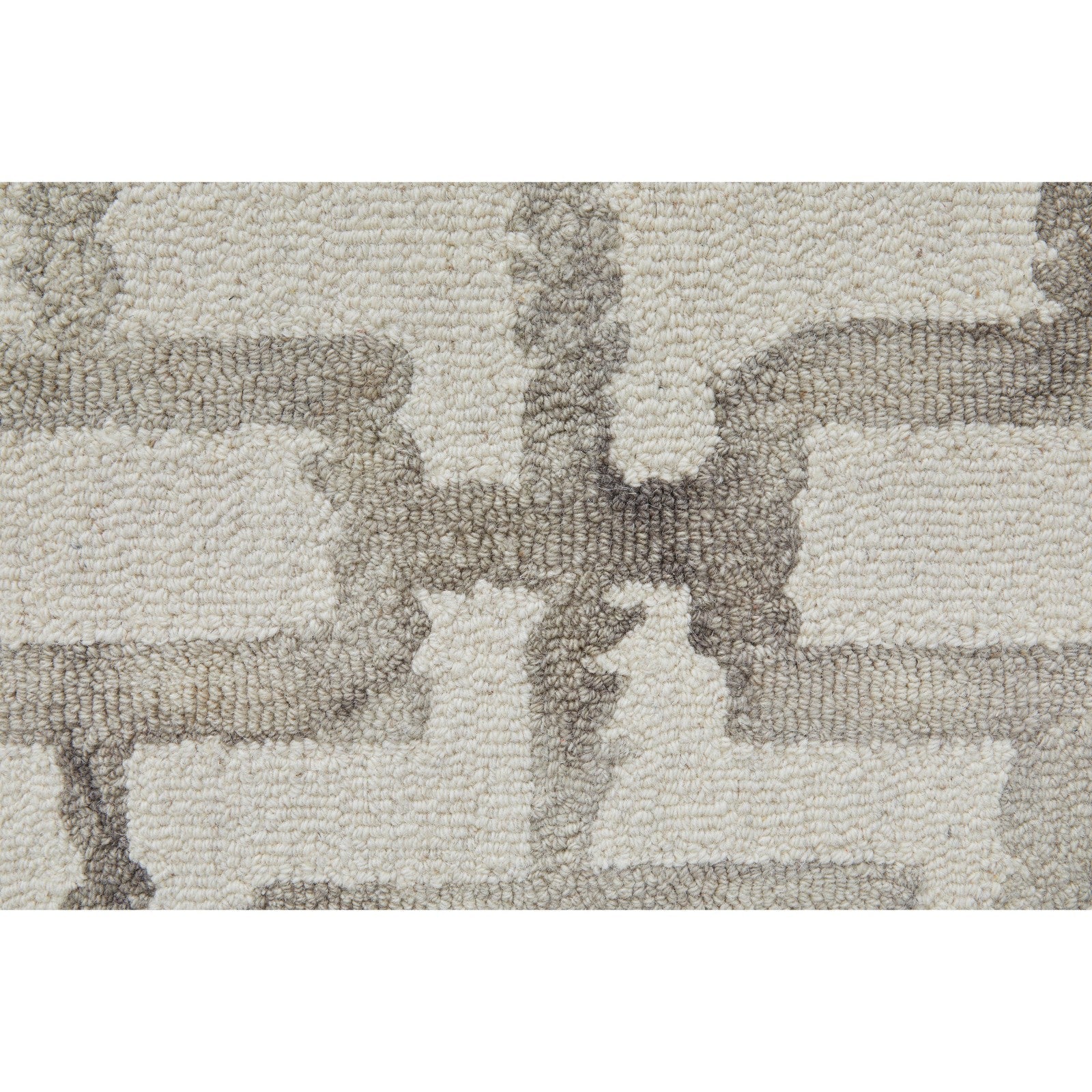 Feizy Lorrain 8919F Modern Geometric Rug in Ivory/Taupe - Image 9