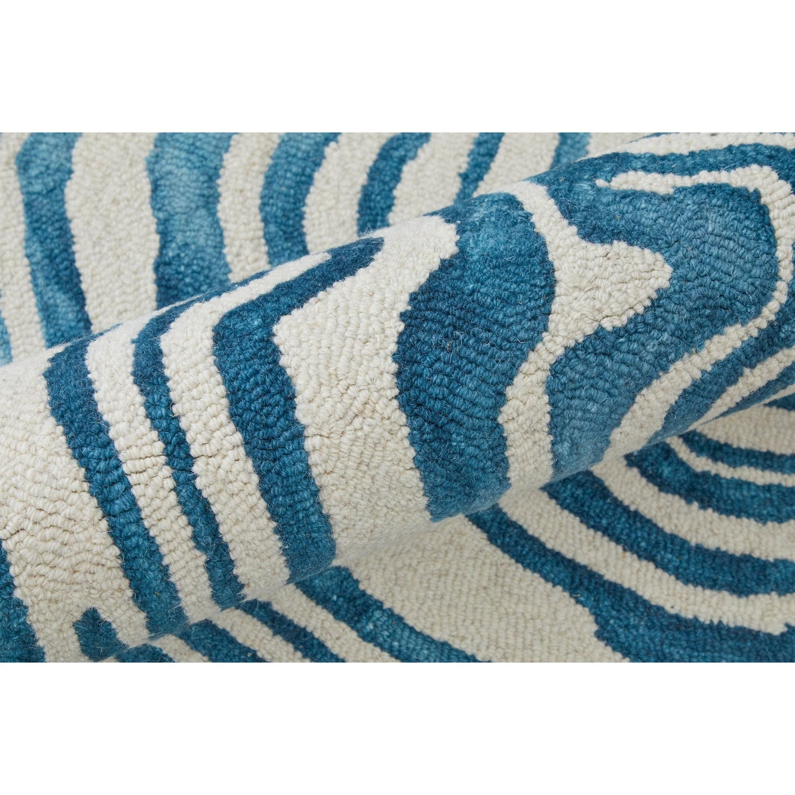 Feizy Lorrain 8920F Modern Abstract Rug in Blue/Ivory - Image 5