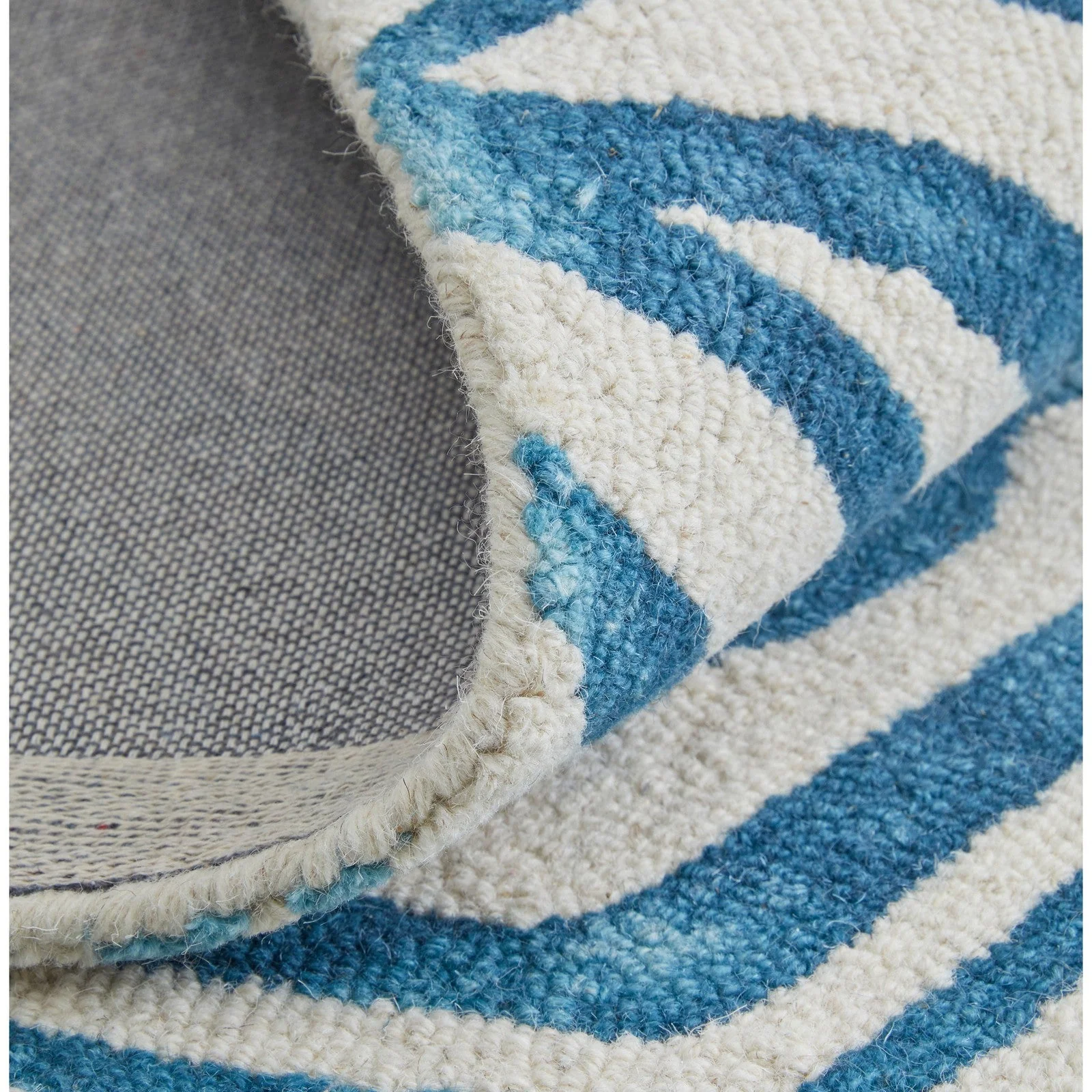 Feizy Lorrain 8920F Modern Abstract Rug in Blue/Ivory - Image 6