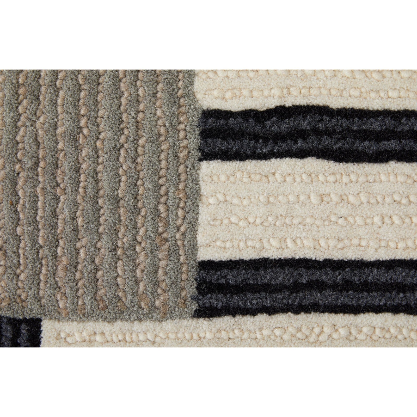 Feizy Maguire 8899F Transitional Abstract Rug in Ivory/Gray/Black - Image 7