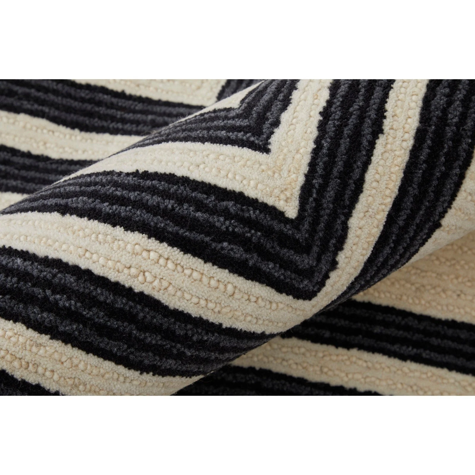 Feizy Maguire 8900F Transitional Abstract Rug in Gray/Ivory/Black - Image 3