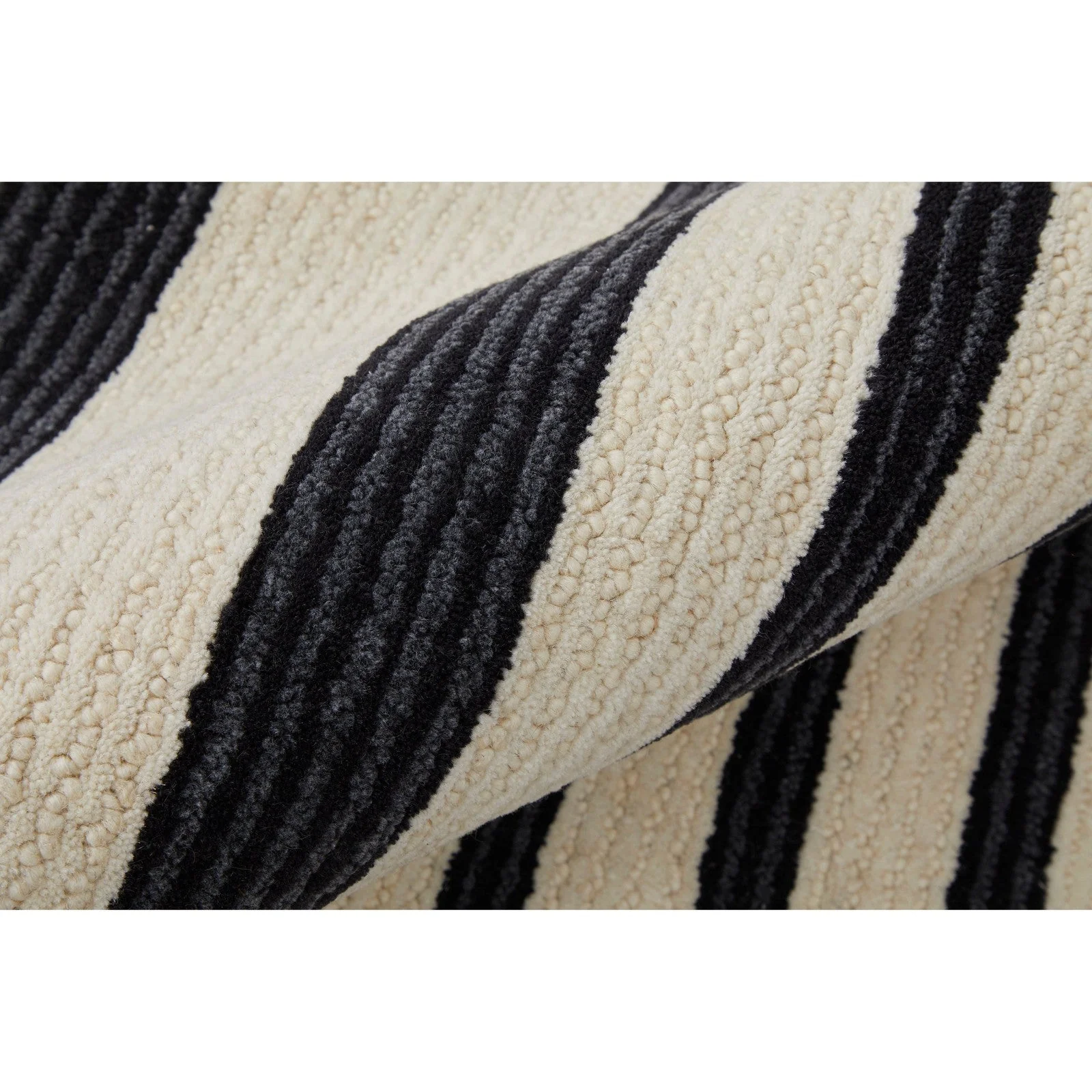 Feizy Maguire 8901F Transitional Abstract Rug in Ivory/Black - Image 3