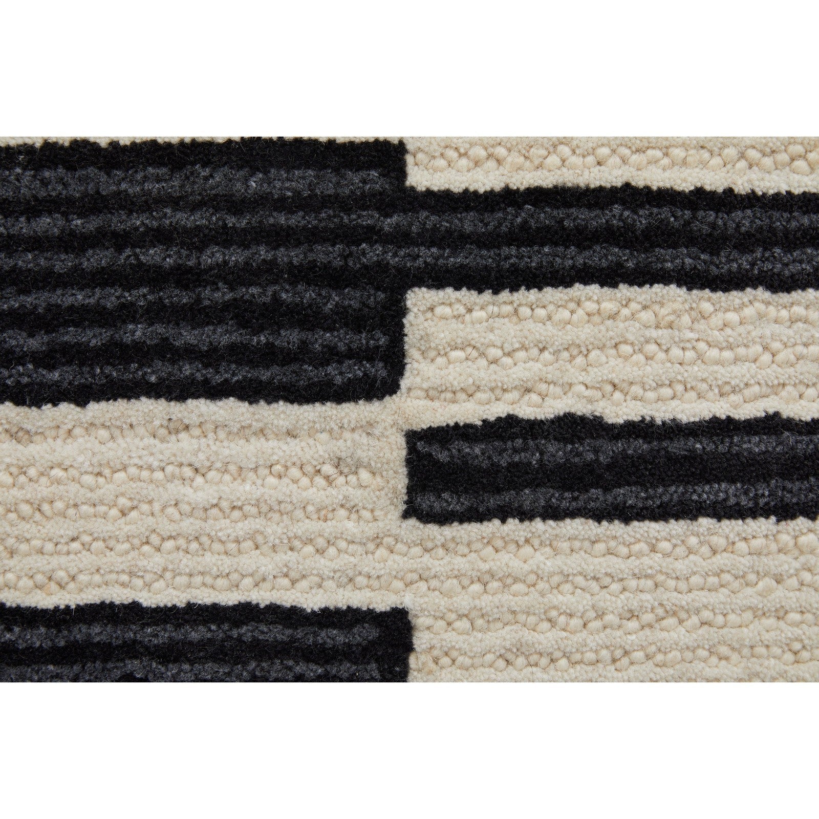 Feizy Maguire 8901F Transitional Abstract Rug in Ivory/Black - Image 7