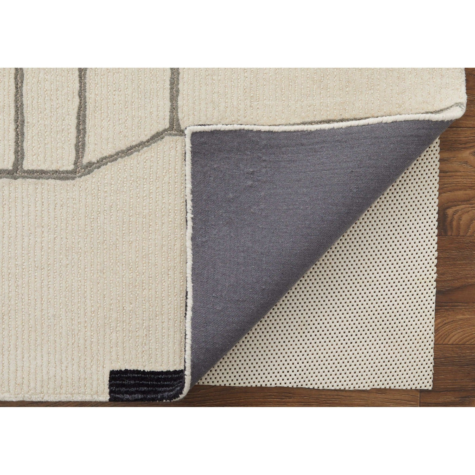 Feizy Maguire 8902F Transitional Abstract Rug in Ivory/Gray/Taupe - Image 6