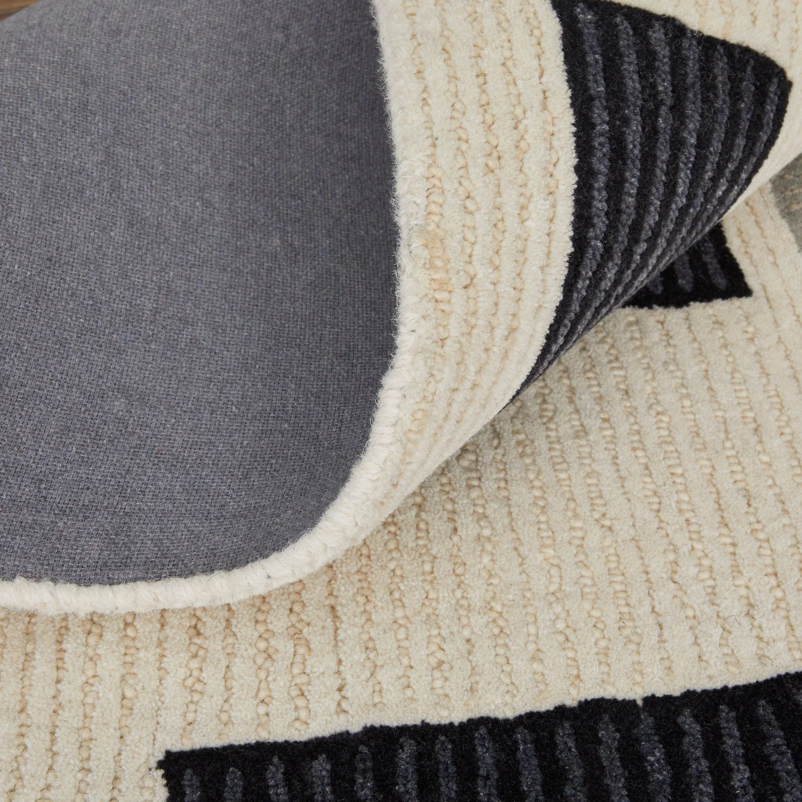 Feizy Maguire 8903F Transitional Abstract Rug in Ivory/Taupe - Image 4