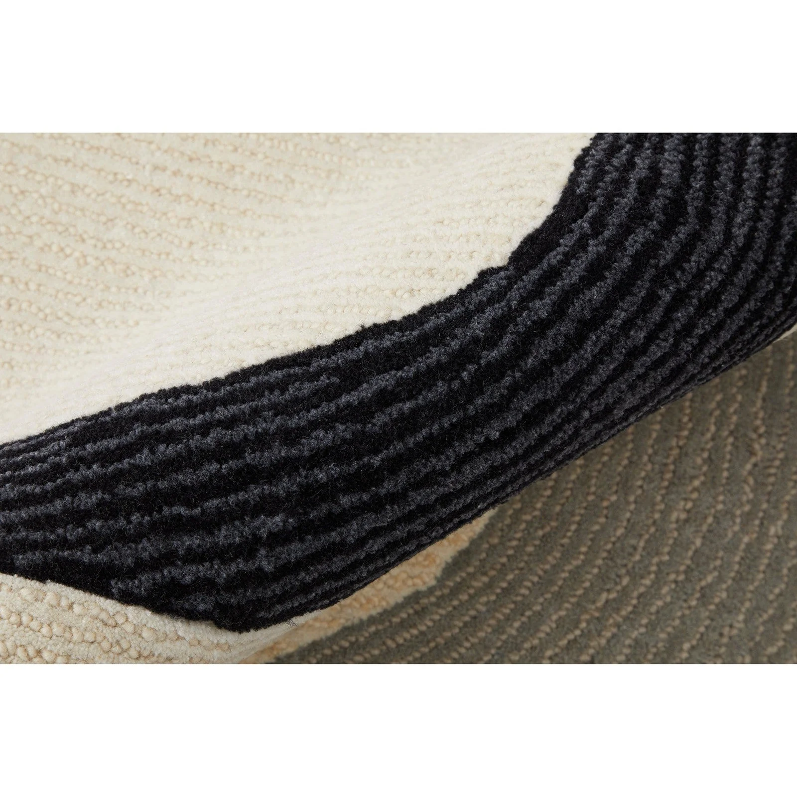 Feizy Maguire 8905F Transitional Abstract Rug in Ivory/Gray/Black - Image 3