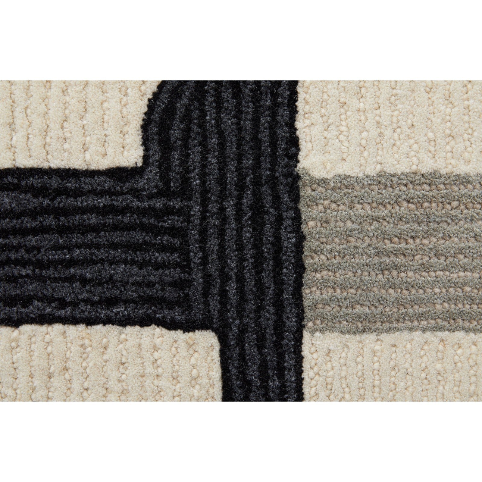 Feizy Maguire 8905F Transitional Abstract Rug in Ivory/Gray/Black - Image 7