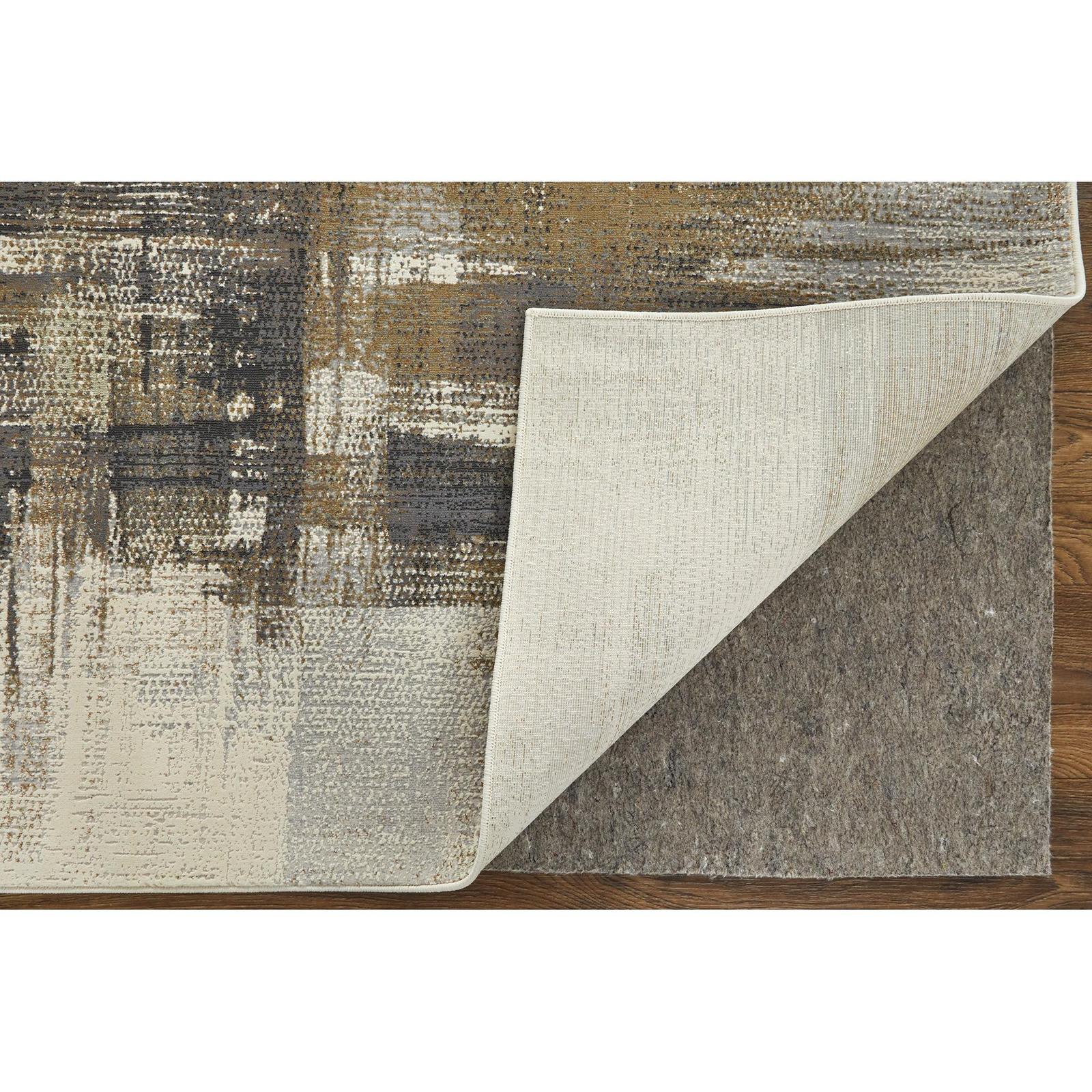 Feizy Mandana 39LYF Modern Abstract Rug in Brown/Ivory - Image 10