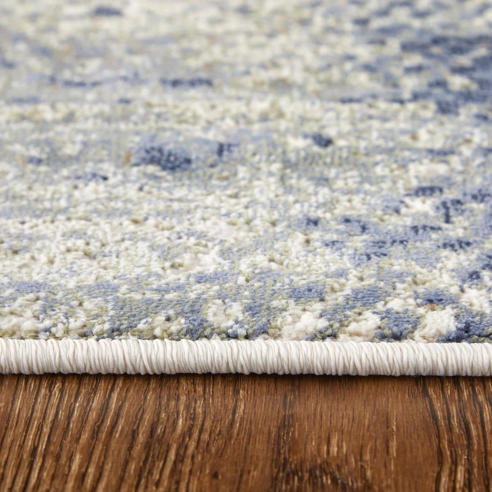 Feizy Mandana 39LZF Modern Abstract Rug in Ivory/Blue - Image 9