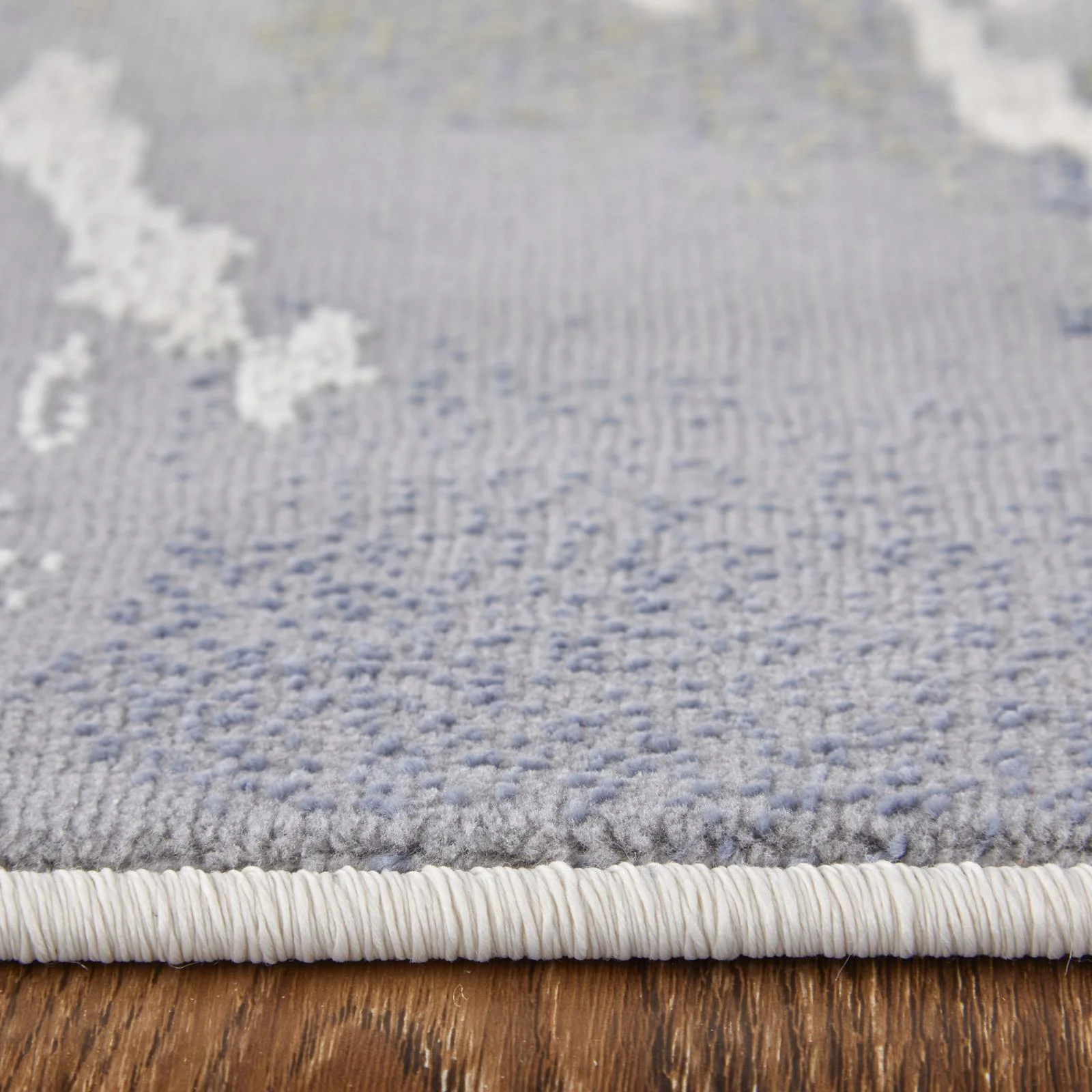 Feizy Mandana 39M0F Modern Abstract Rug in Ivory/Blue - Image 10