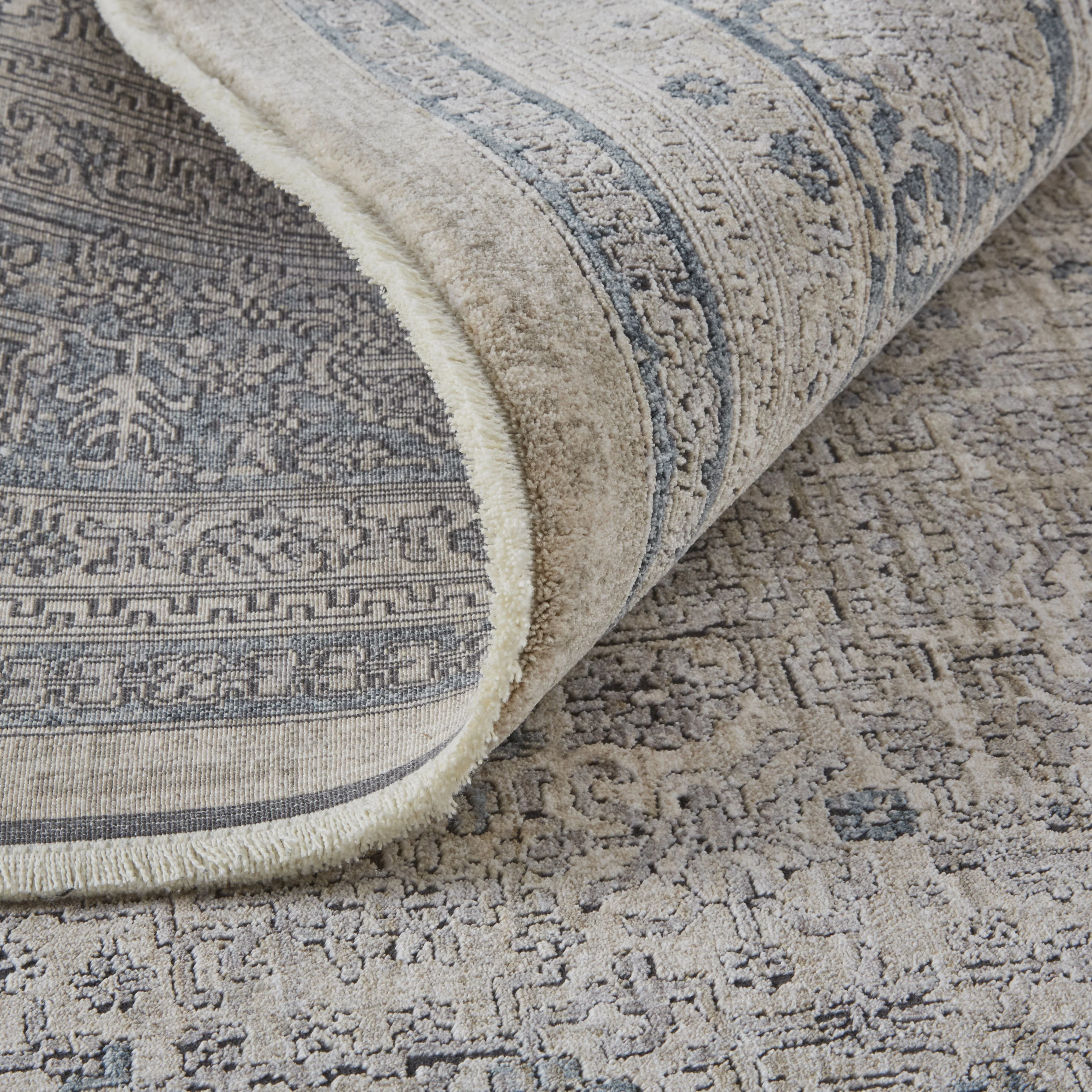 Feizy Marquette 3775F Rug in Gray / Blue - Image 4