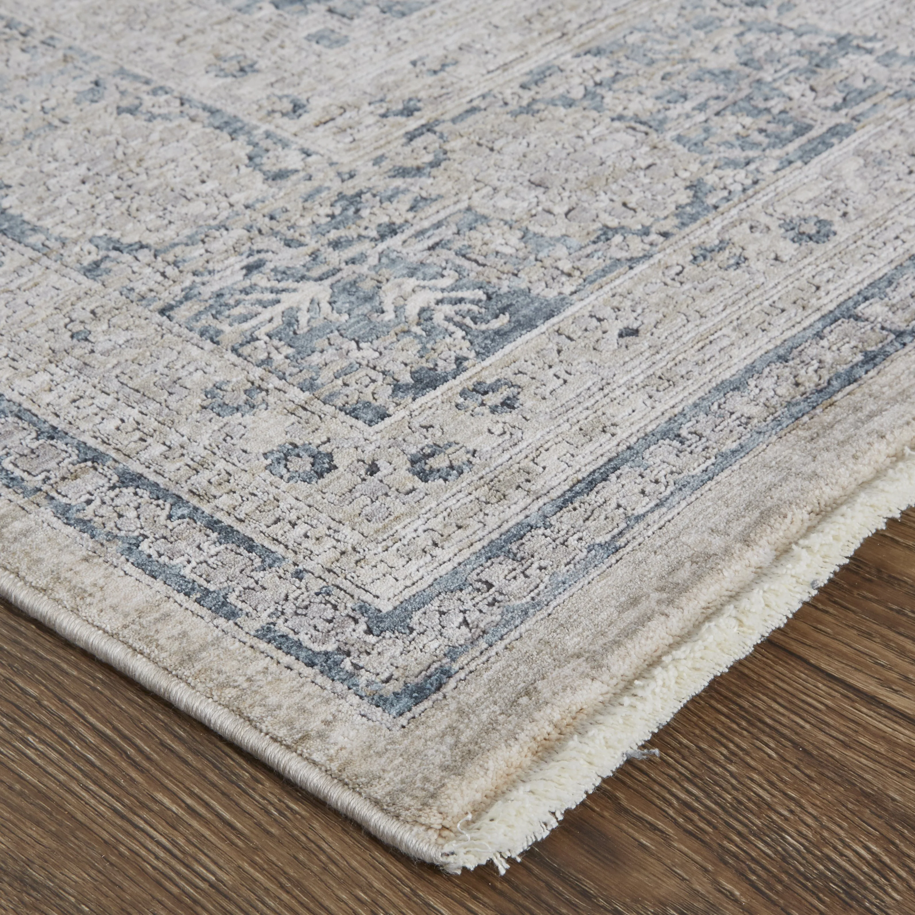 Feizy Marquette 3775F Rug in Gray / Blue - Image 5