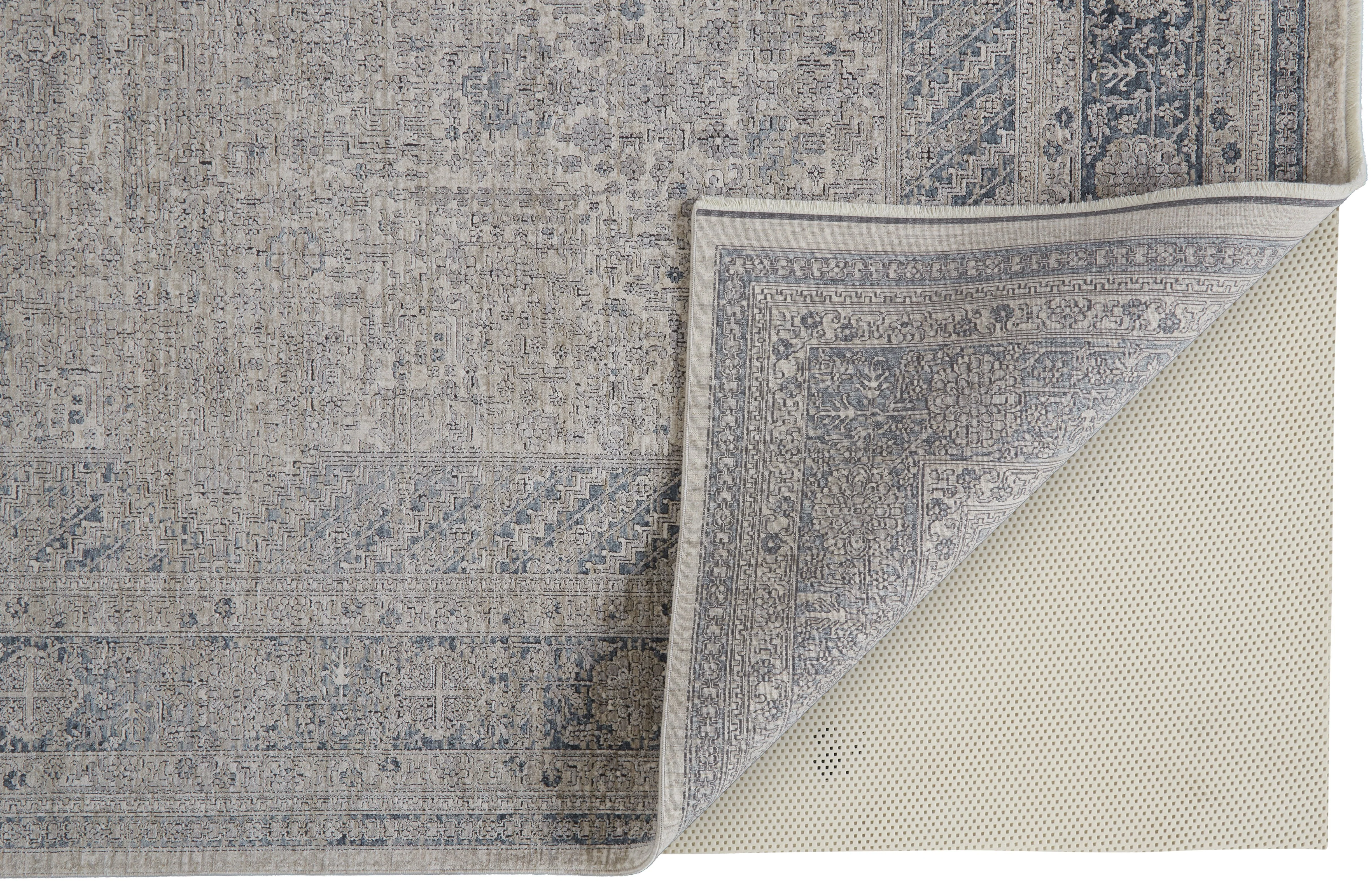 Feizy Marquette 3775F Rug in Gray / Blue - Image 6