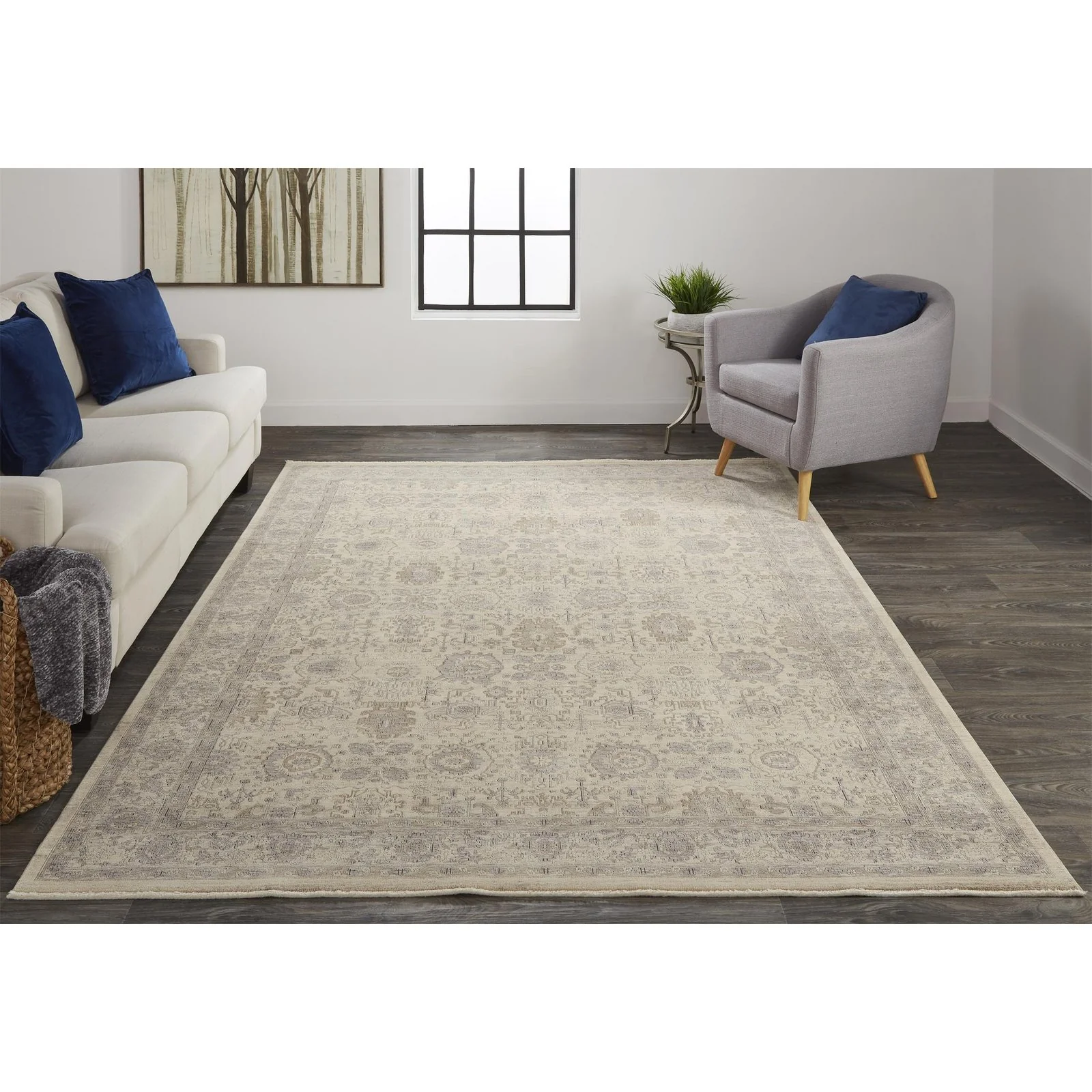 Feizy Marquette 3776F Rug in Beige / Gray - Image 2