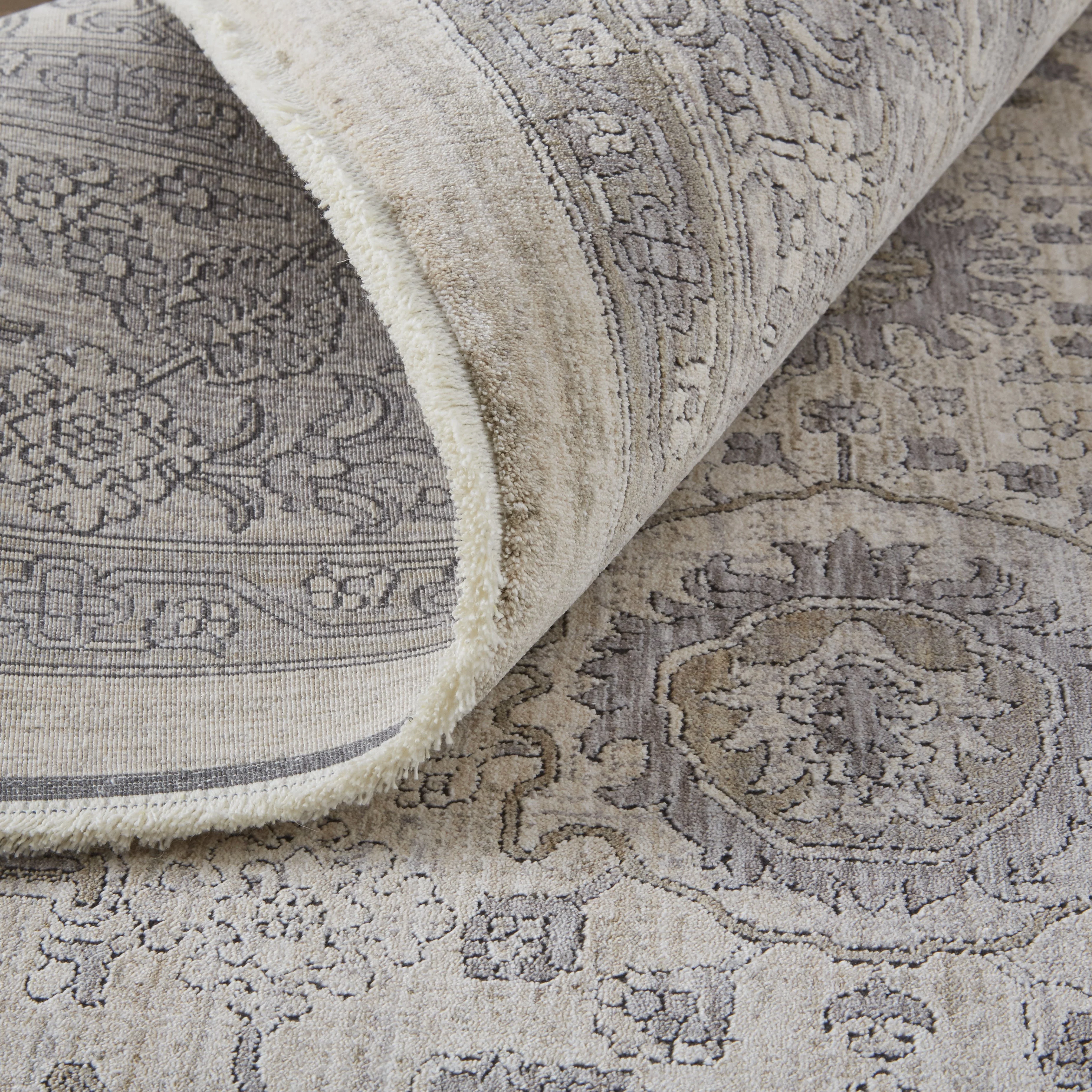 Feizy Marquette 3776F Rug in Beige / Gray - Image 4
