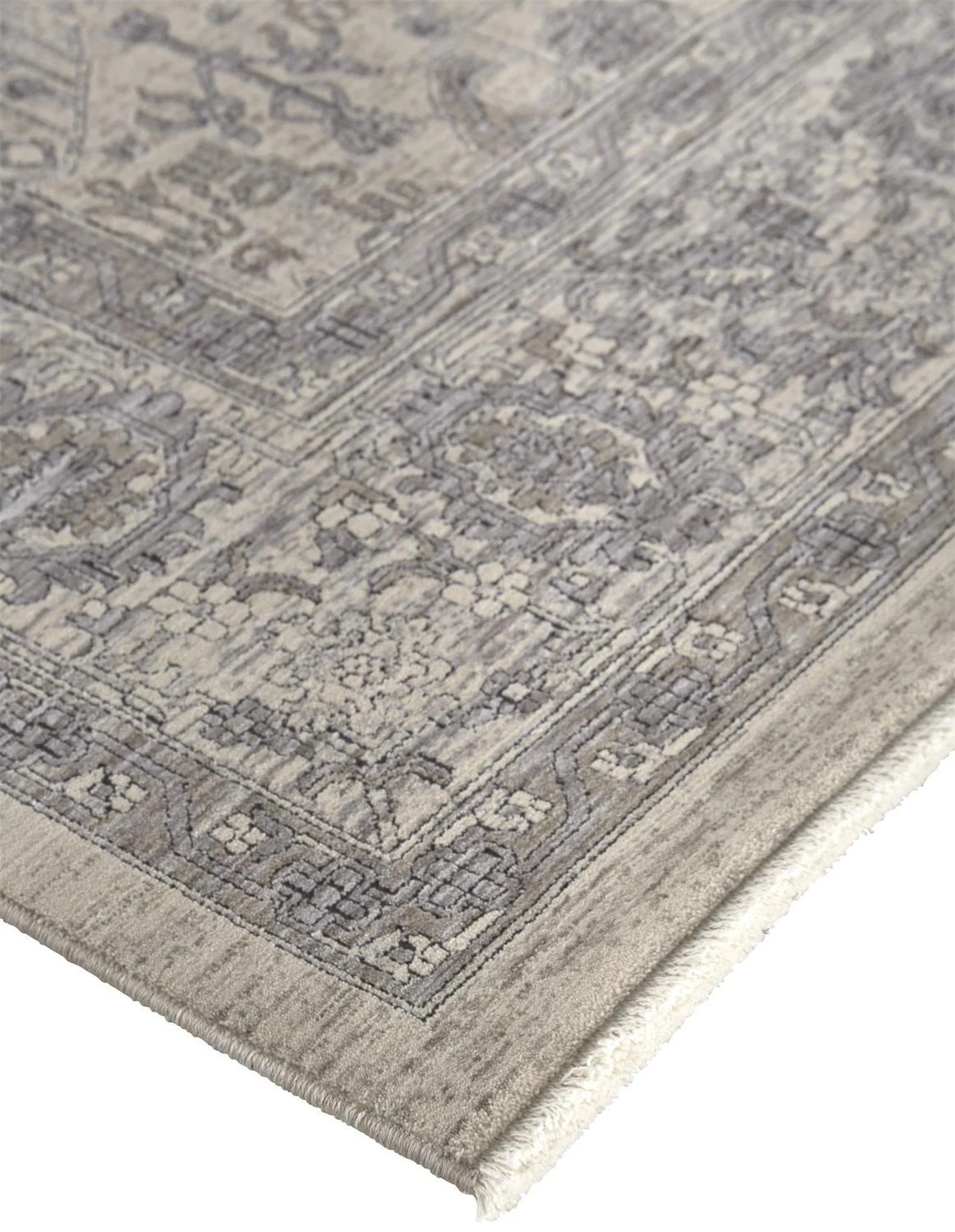 Feizy Marquette 3776F Rug in Beige / Gray - Image 5