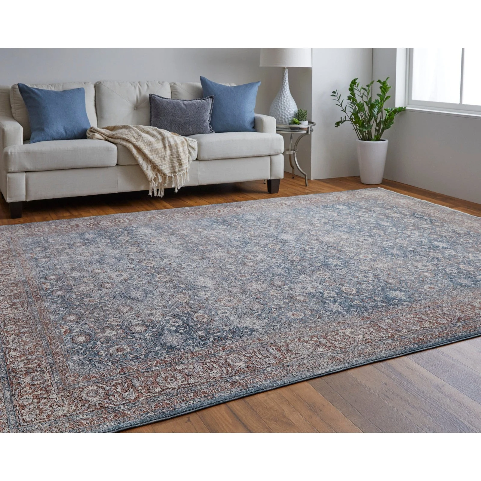 Feizy Marquette 39GTF Transitional Oriental in Blue/Red - Image 3