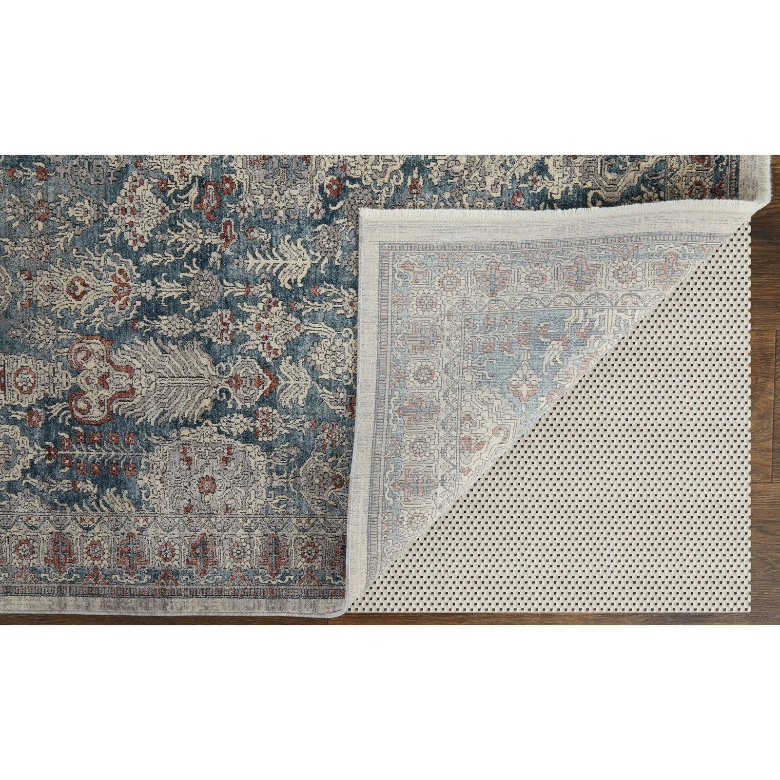 Feizy Marquette 39GUF Transitional Medallion in Blue/Ivory - Image 5