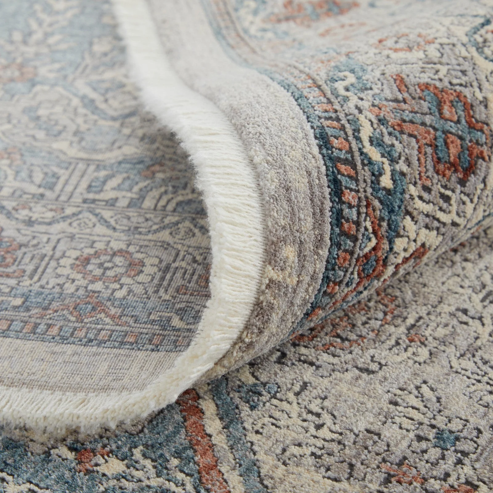 Feizy Marquette 39GUF Transitional Medallion in Blue/Ivory - Image 6