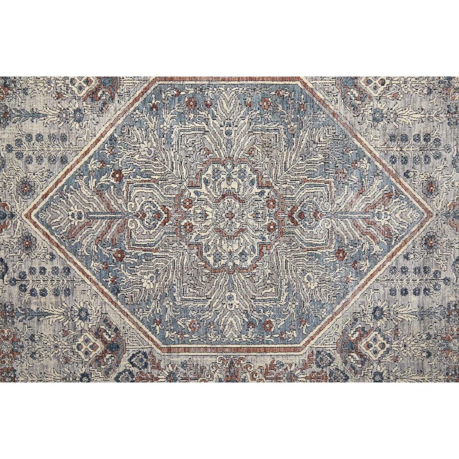 Feizy Marquette 39GUF Transitional Medallion in Blue/Ivory - Image 9