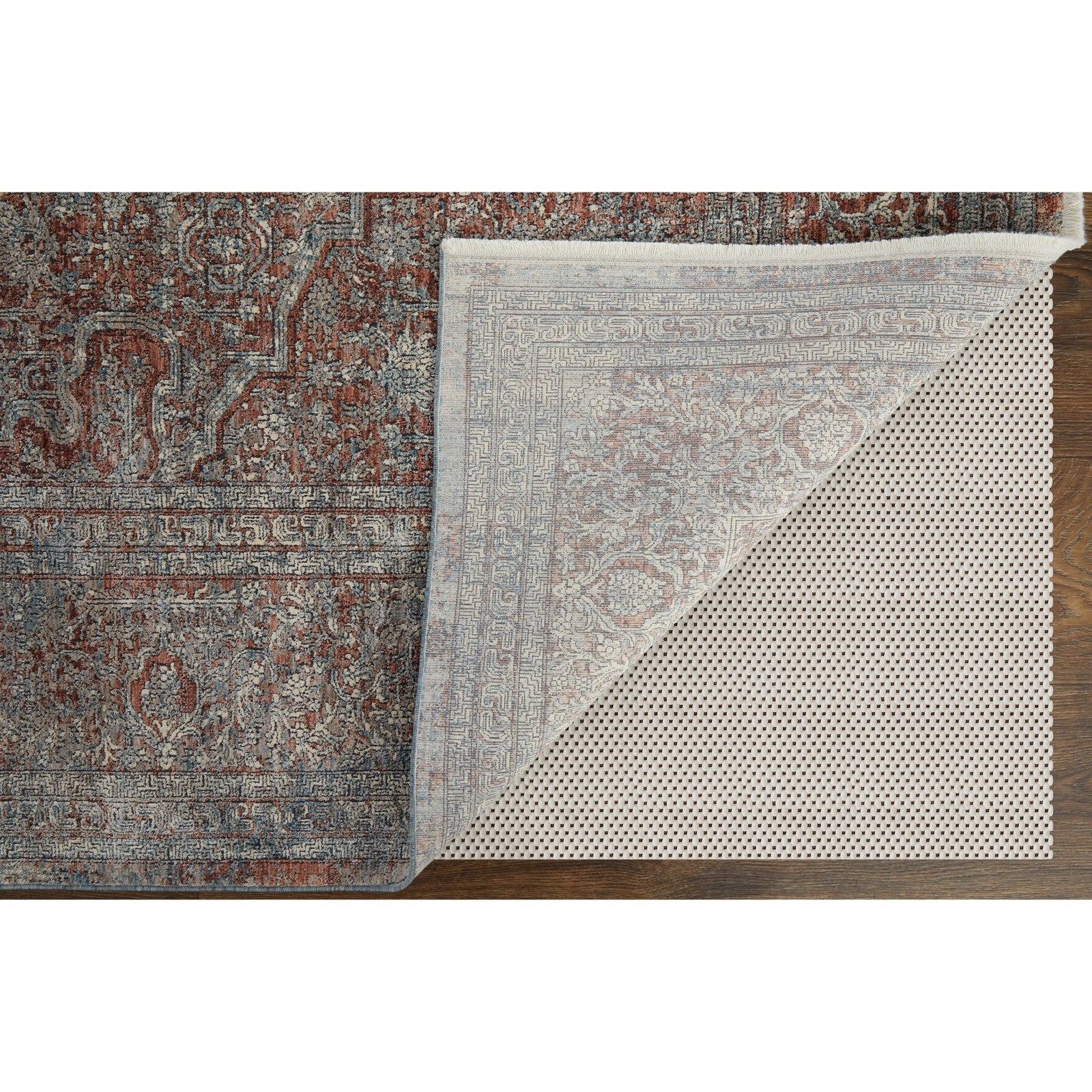 Feizy Marquette 39GVF Transitional Medallion in Blue/Red/Gray - Image 5