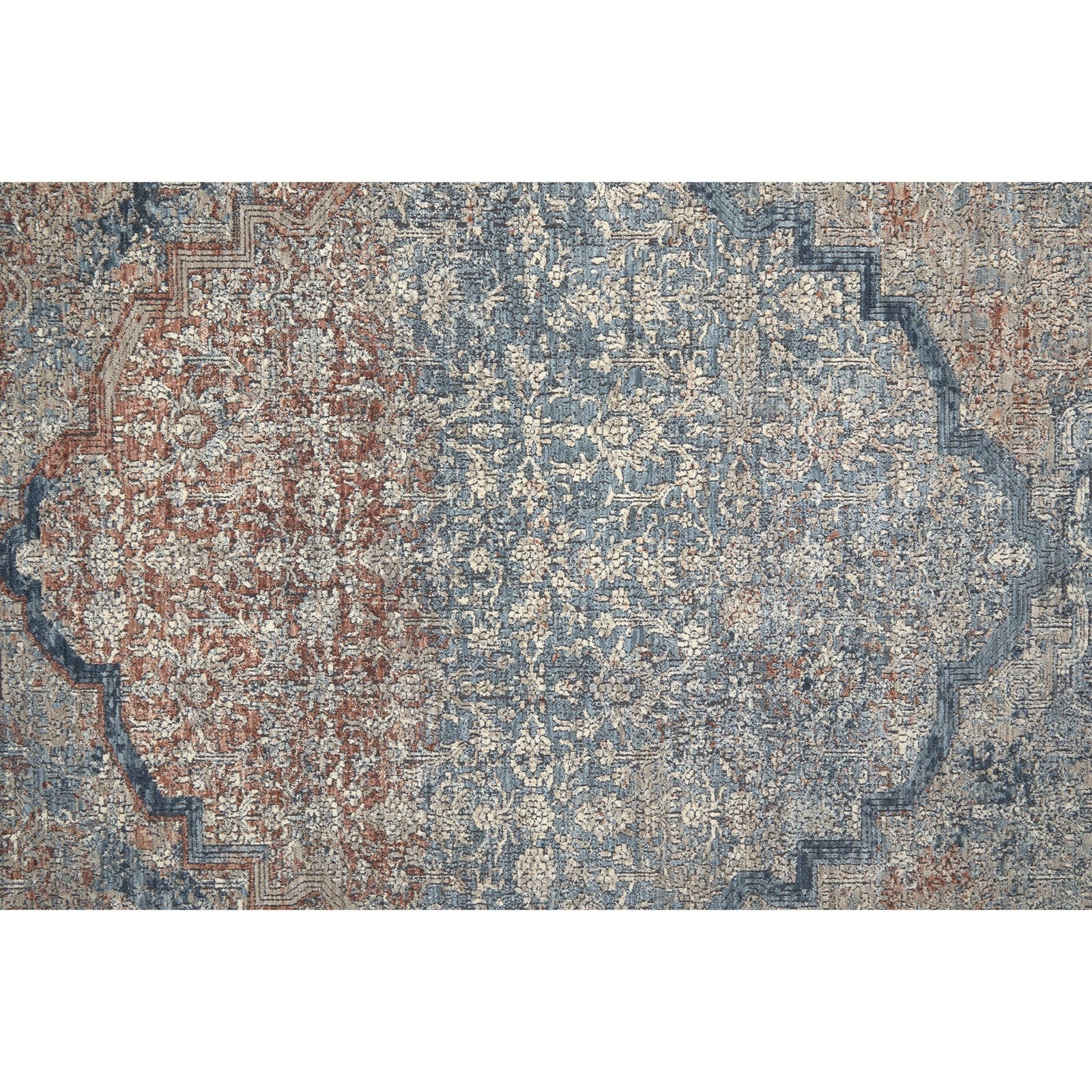 Feizy Marquette 39GVF Transitional Medallion in Blue/Red/Gray - Image 9