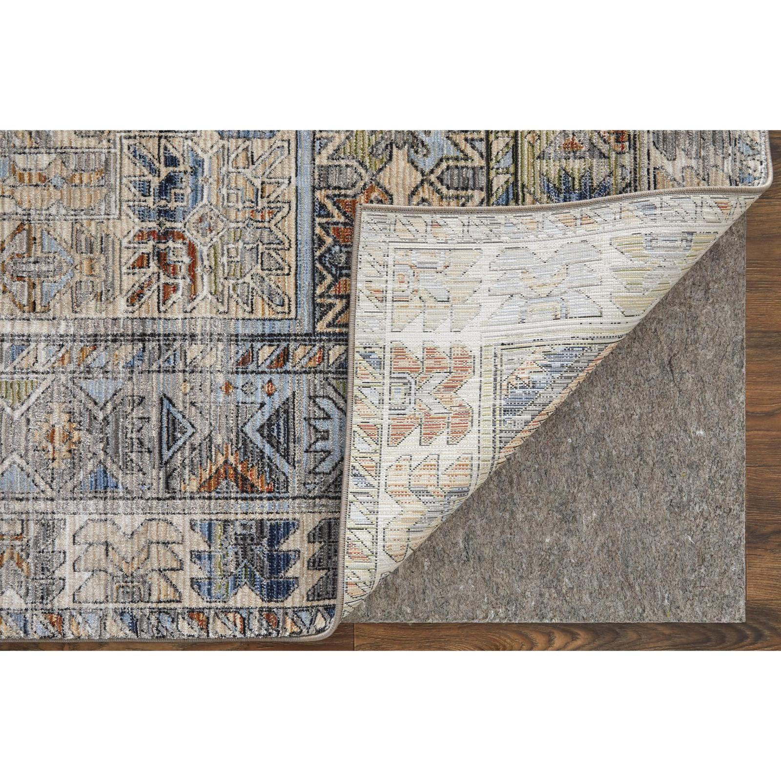 Feizy Melrose 39P0F Transitional Distressed Rug in Gray/Red/Blue - Image 4
