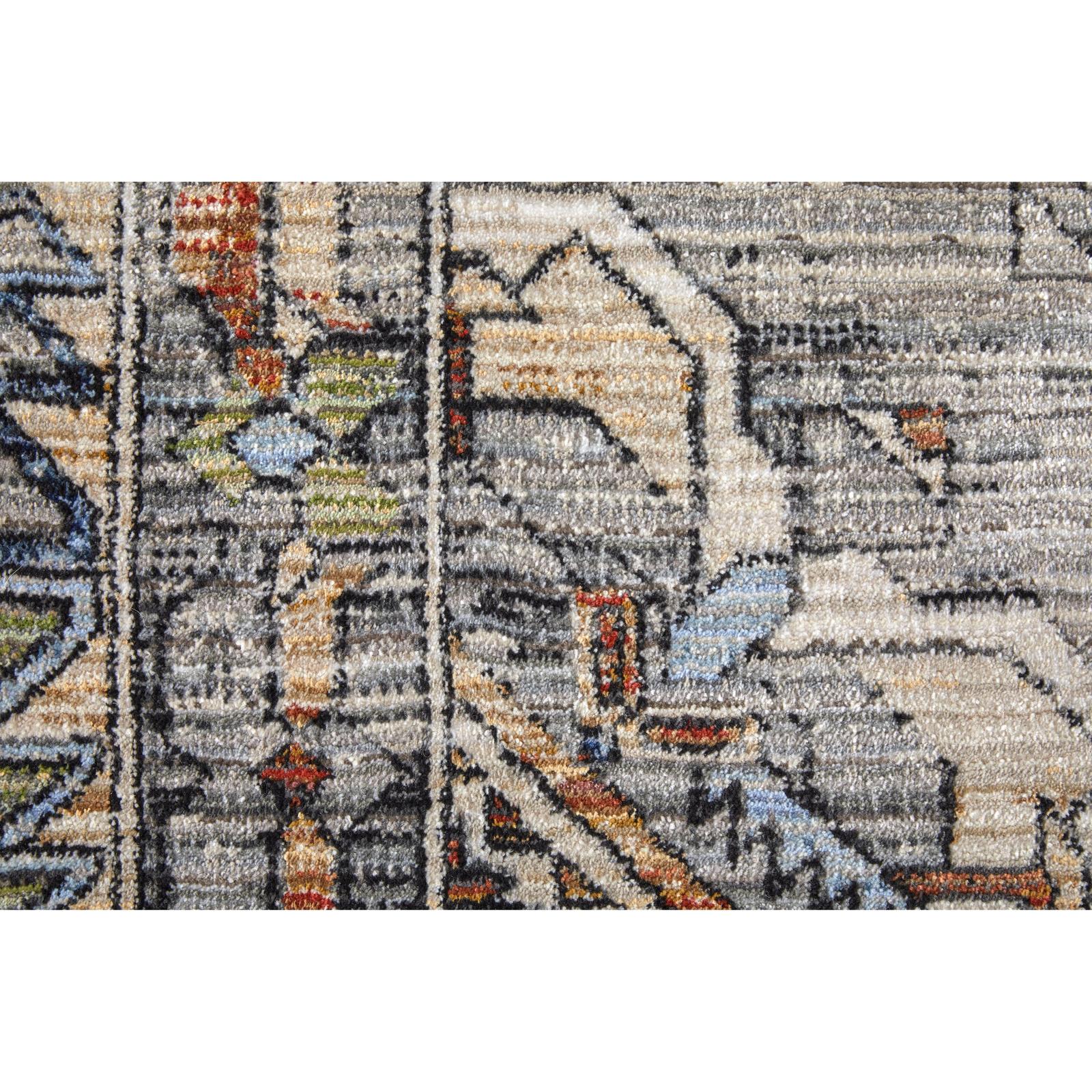 Feizy Melrose 39P0F Transitional Distressed Rug in Gray/Red/Blue - Image 6