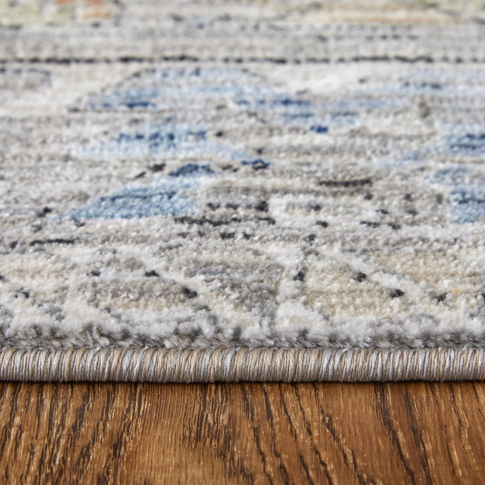 Feizy Melrose 39P0F Transitional Distressed Rug in Gray/Red/Blue - Image 8