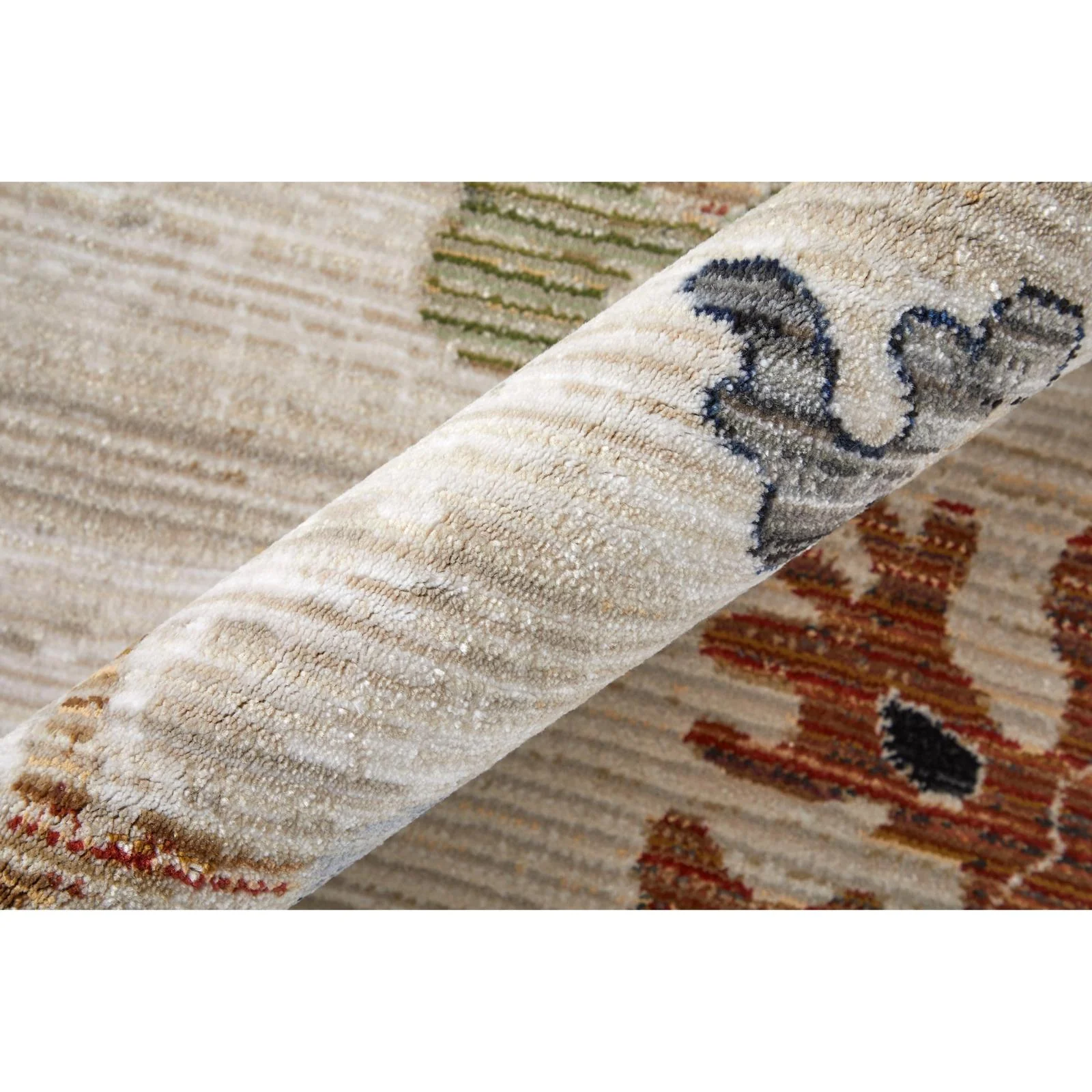 Feizy Melrose 39P1F Transitional Floral & Botanical Rug in Ivory/Red/Blue - Image 5