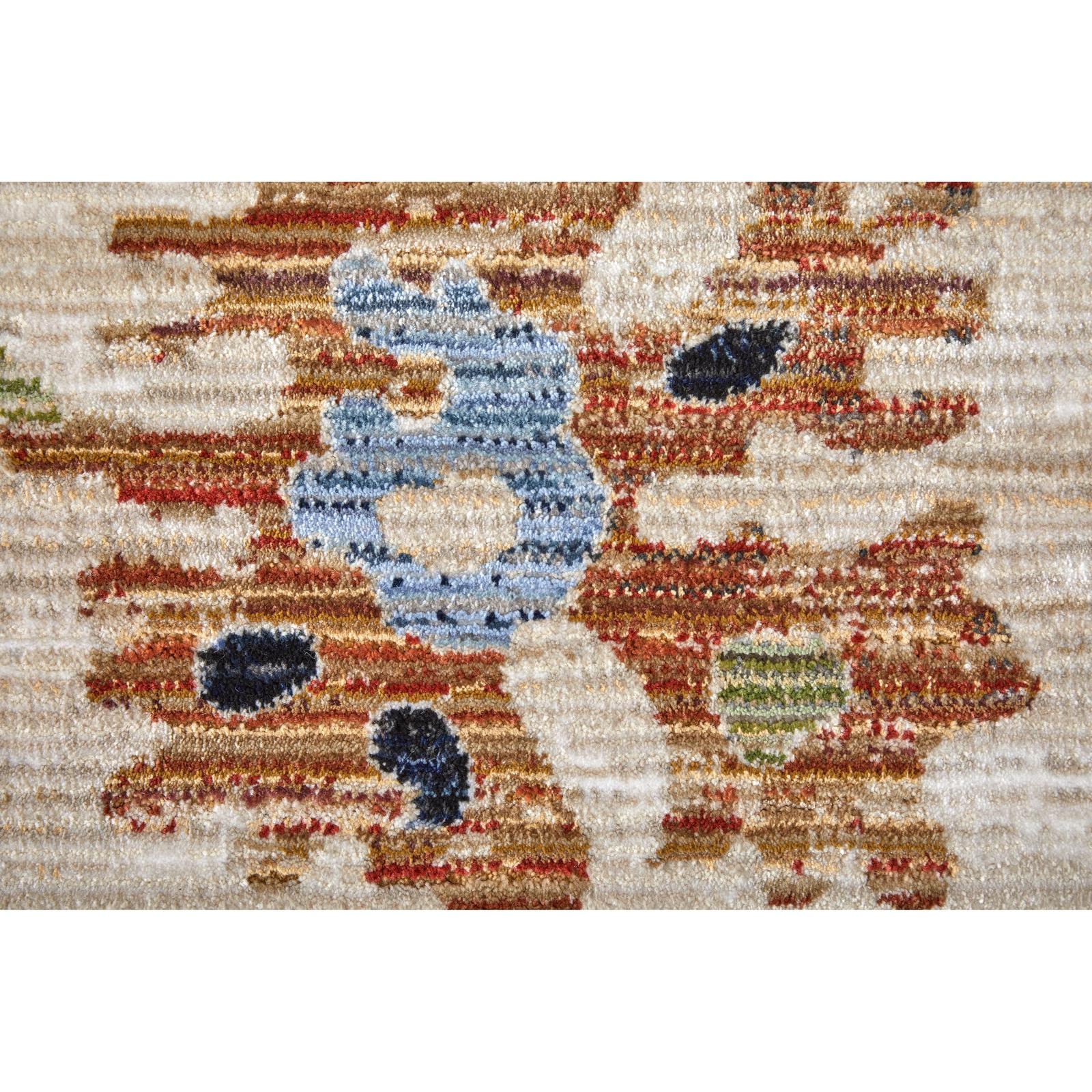 Feizy Melrose 39P1F Transitional Floral & Botanical Rug in Ivory/Red/Blue - Image 6