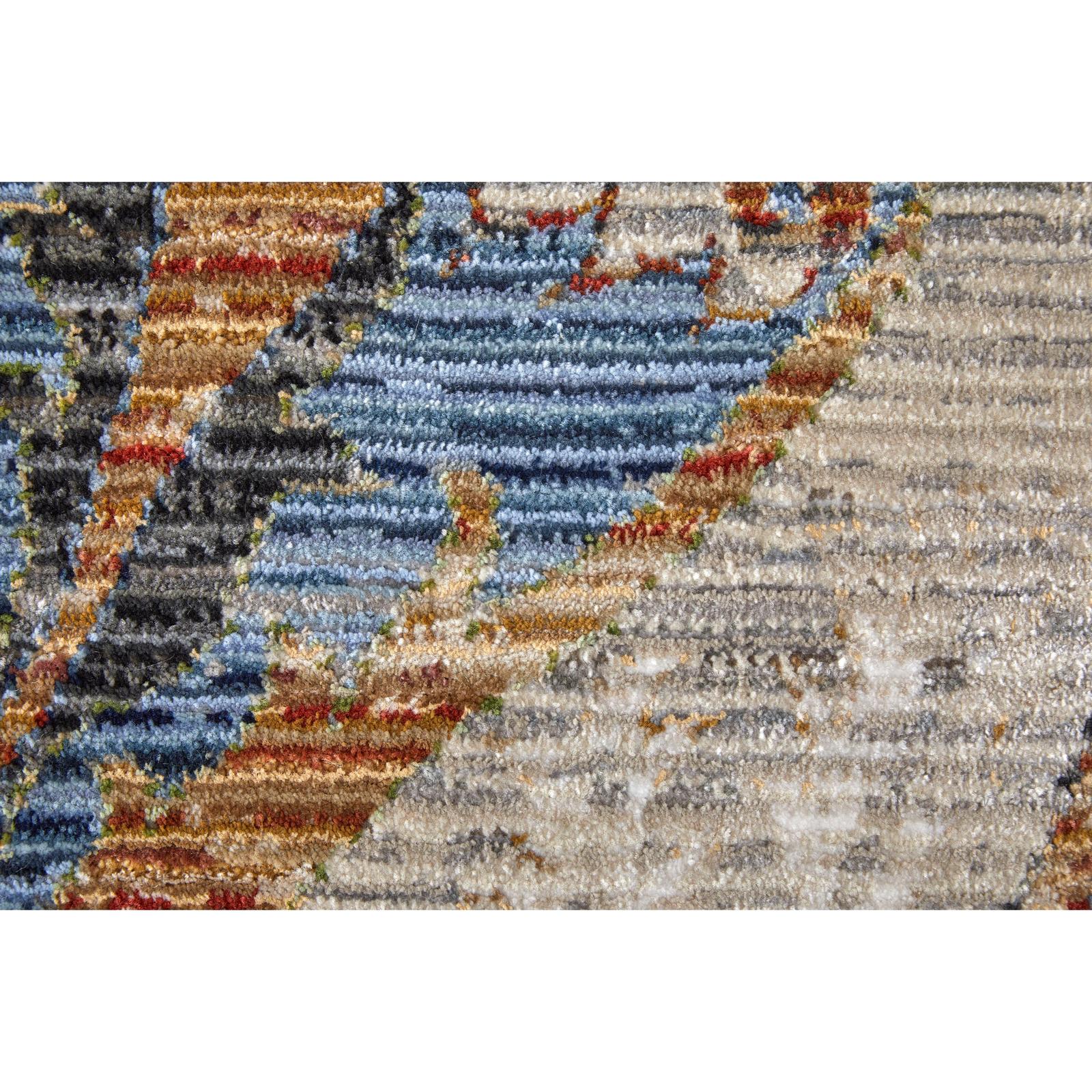 Feizy Melrose 39P2F Transitional Ikat Rug in Ivory/Red/Gray - Image 6