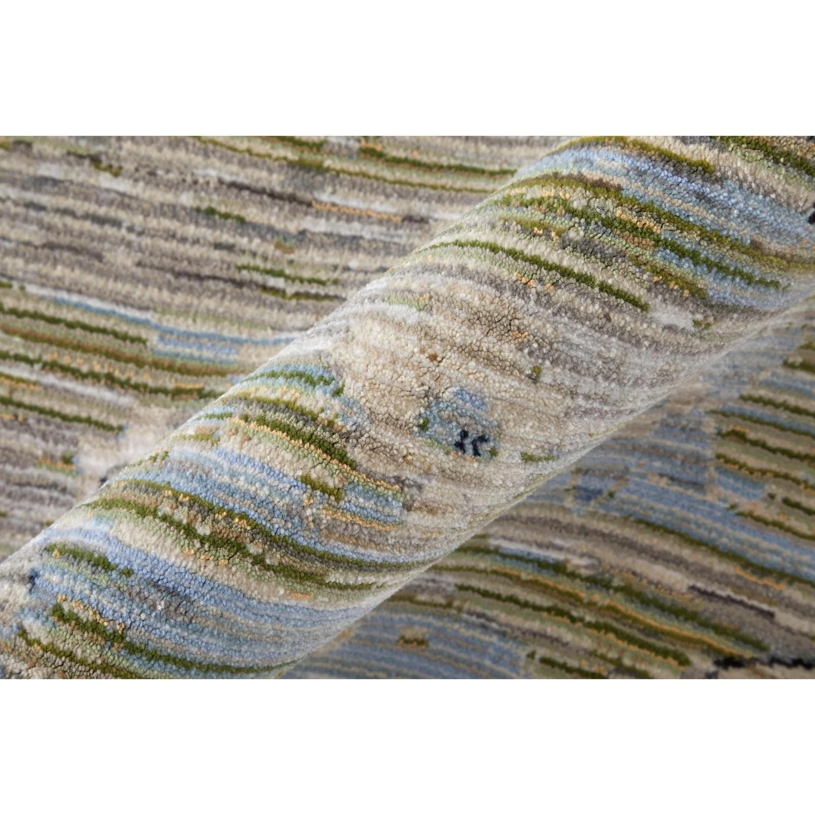 Feizy Melrose 39P3F Traditional Floral & Botanical Rug in Green/Ivory/Blue - Image 5