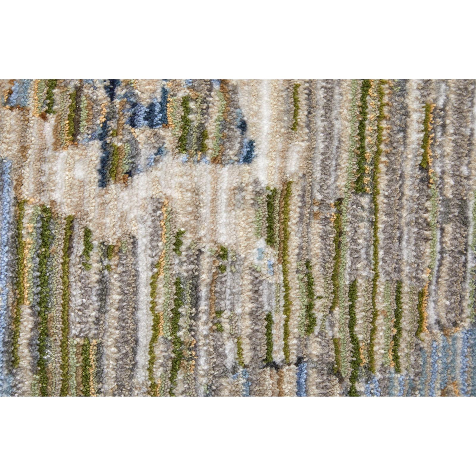 Feizy Melrose 39P3F Traditional Floral & Botanical Rug in Green/Ivory/Blue - Image 6