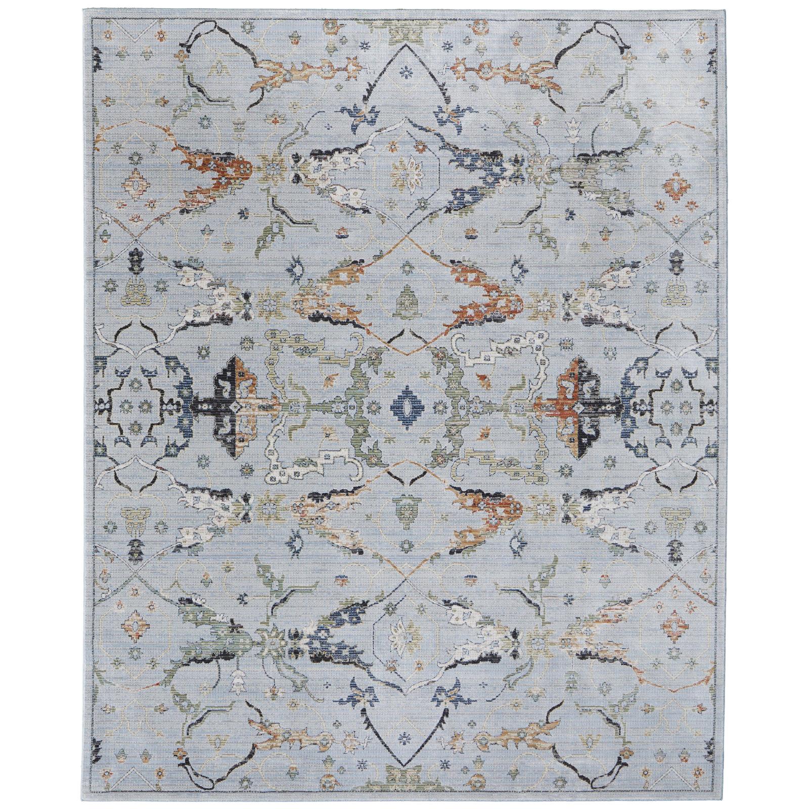 Feizy Melrose 39P4F Traditional Floral & Botanical Rug in Blue/Green/Ivory - Image 10