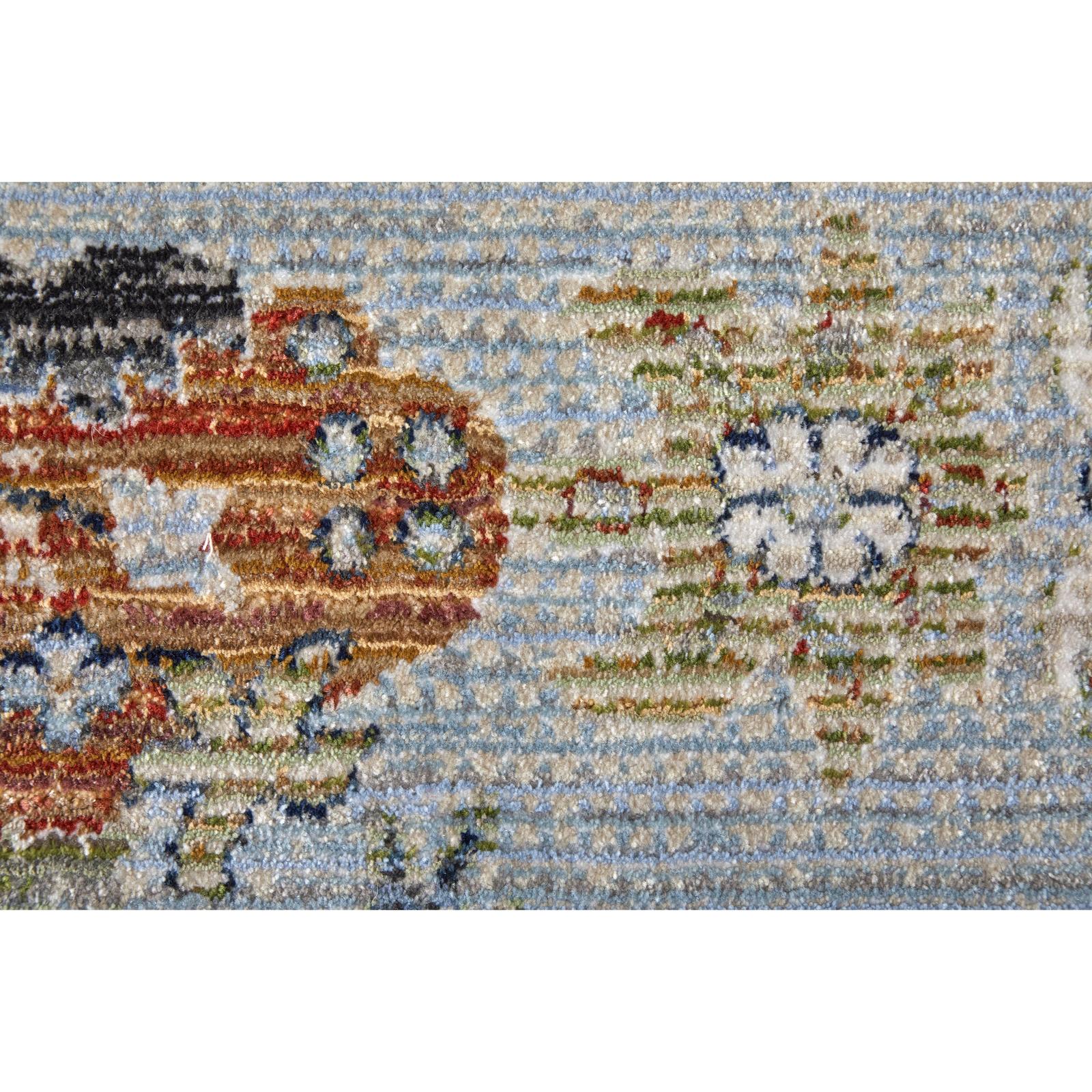 Feizy Melrose 39P4F Traditional Floral & Botanical Rug in Blue/Green/Ivory - Image 7