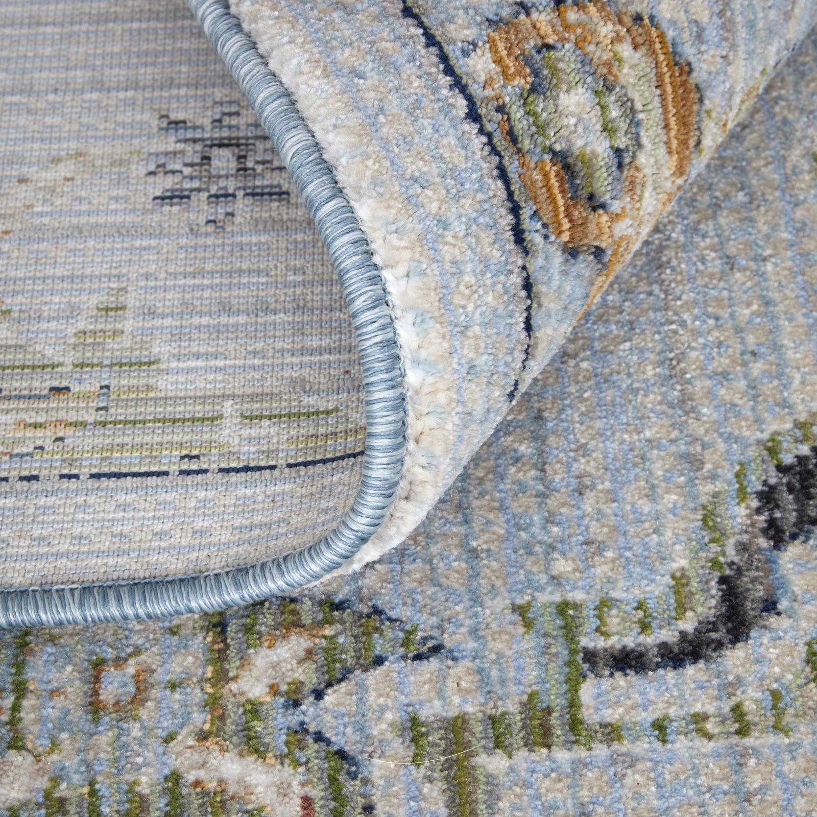 Feizy Melrose 39P4F Traditional Floral & Botanical Rug in Blue/Green/Ivory - Image 8