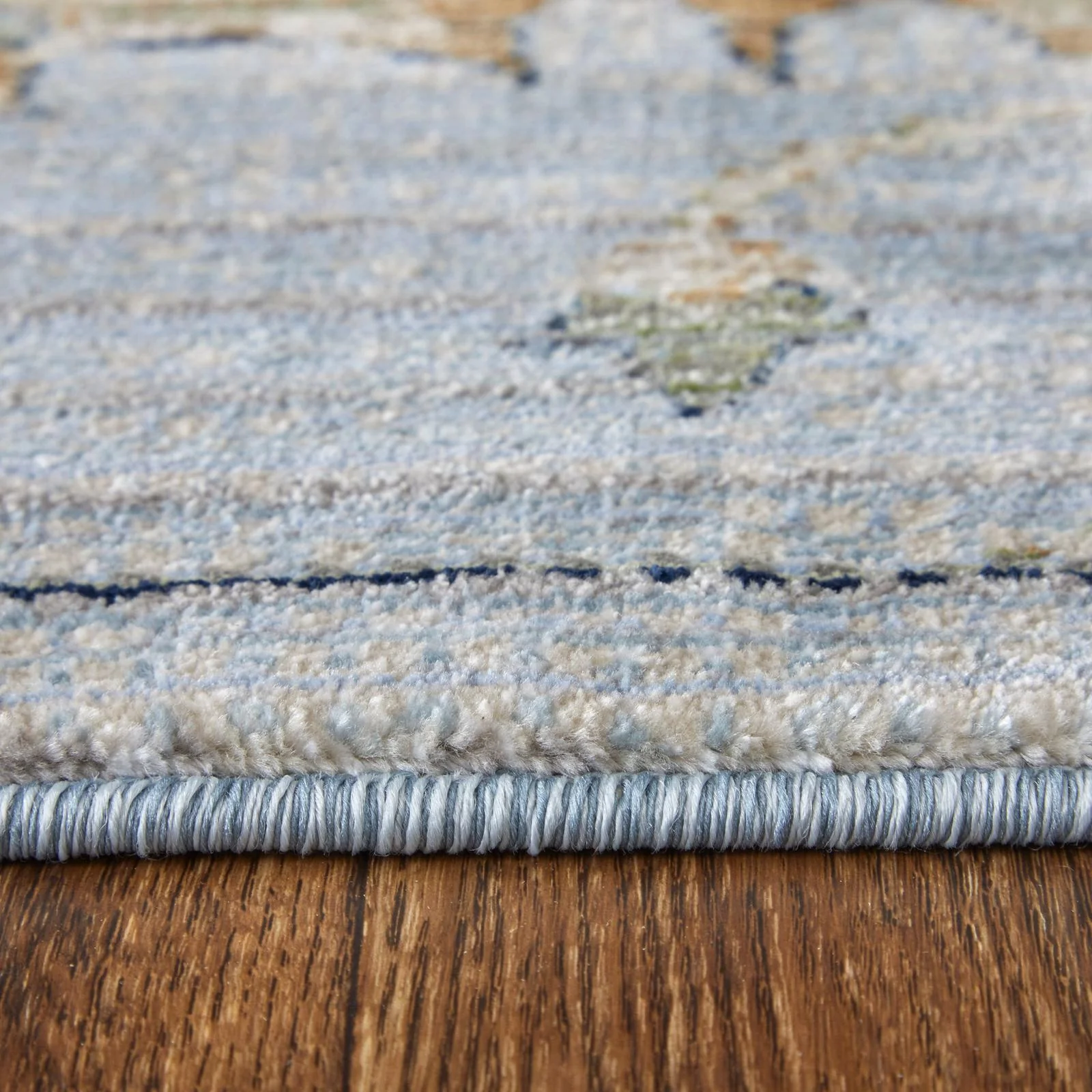 Feizy Melrose 39P4F Traditional Floral & Botanical Rug in Blue/Green/Ivory - Image 9