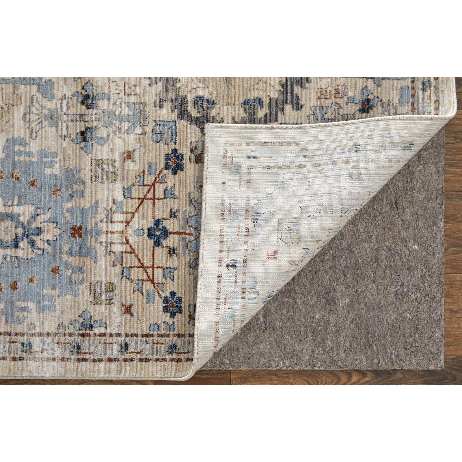 Feizy Melrose 39P5F Traditional Floral & Botanical Rug in Tan/Blue/Red - Image 4