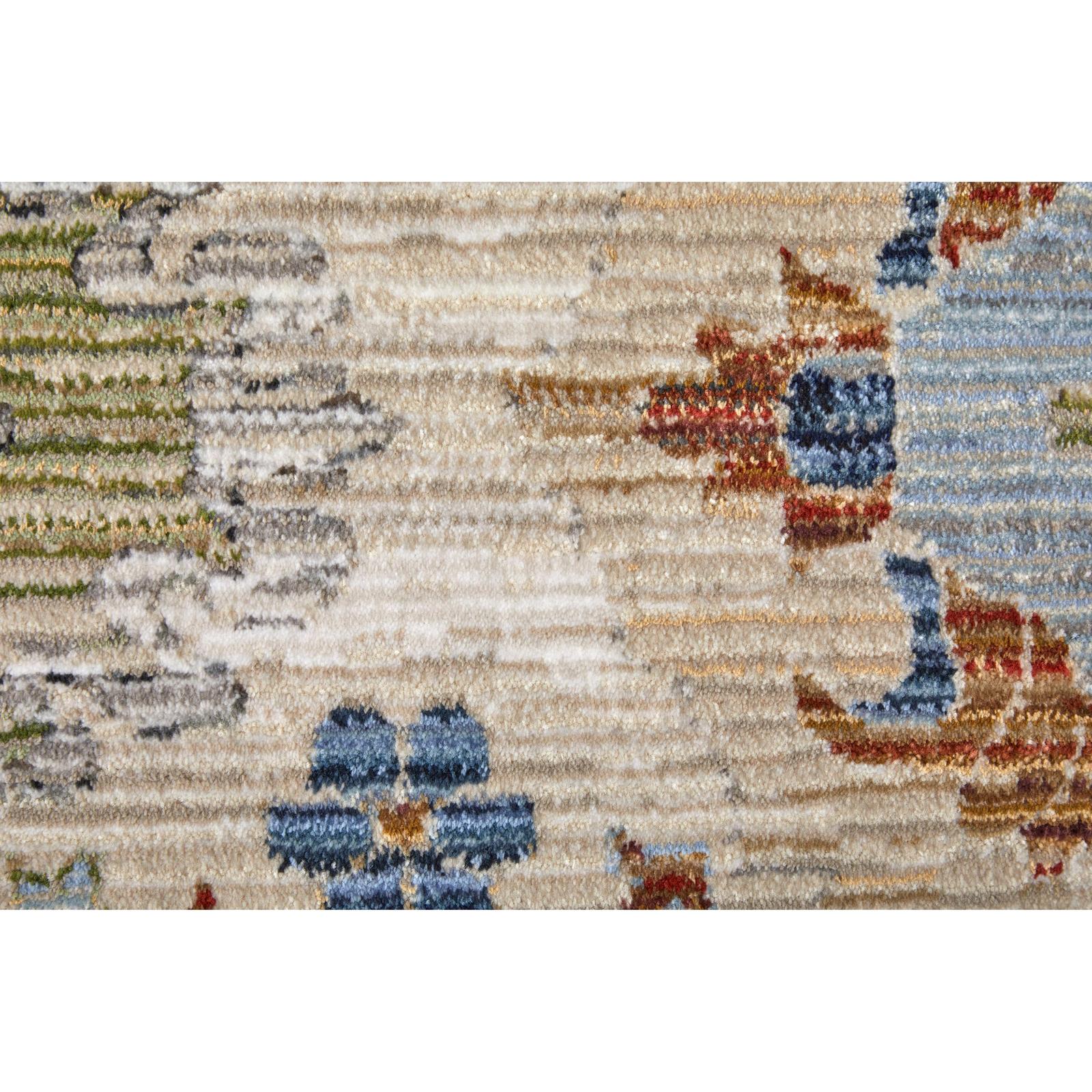 Feizy Melrose 39P5F Traditional Floral & Botanical Rug in Tan/Blue/Red - Image 6