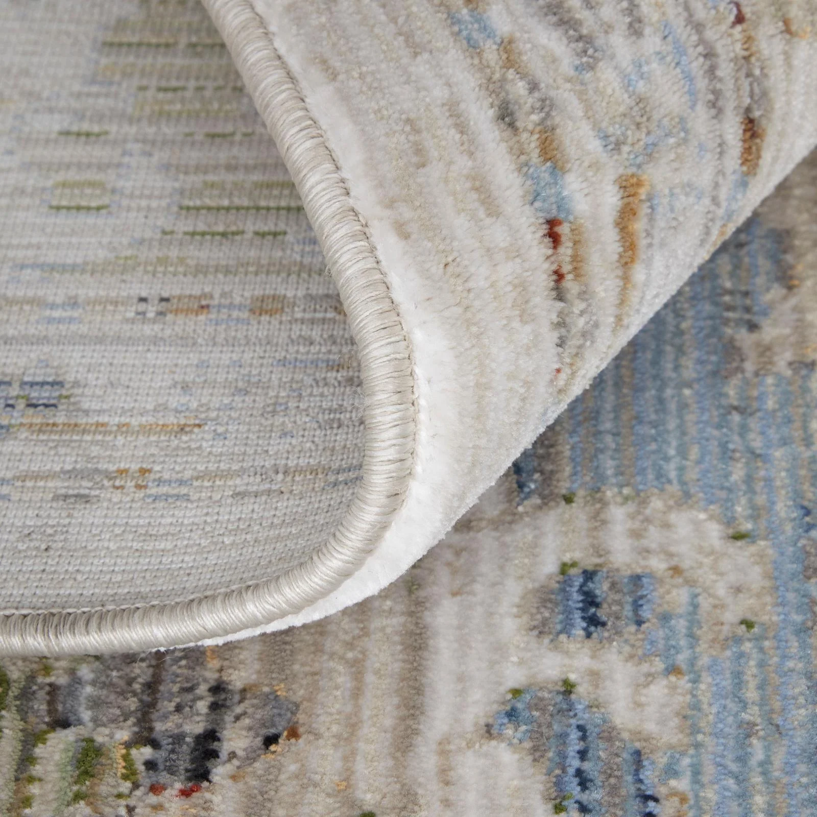 Feizy Melrose 39P5F Traditional Floral & Botanical Rug in Tan/Blue/Red - Image 7