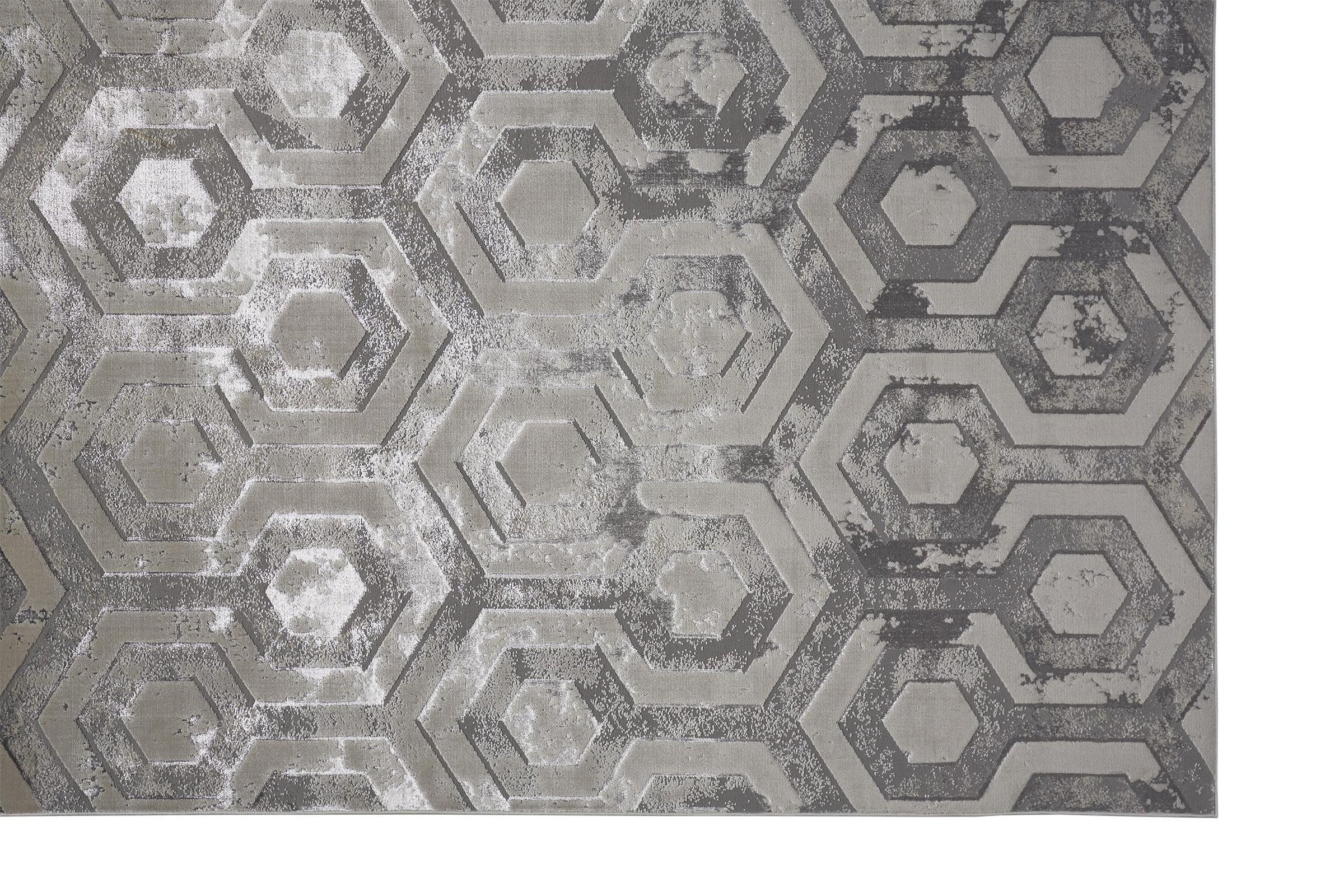 Feizy Micah 3046F Rug in Beige/Gray - Image 3