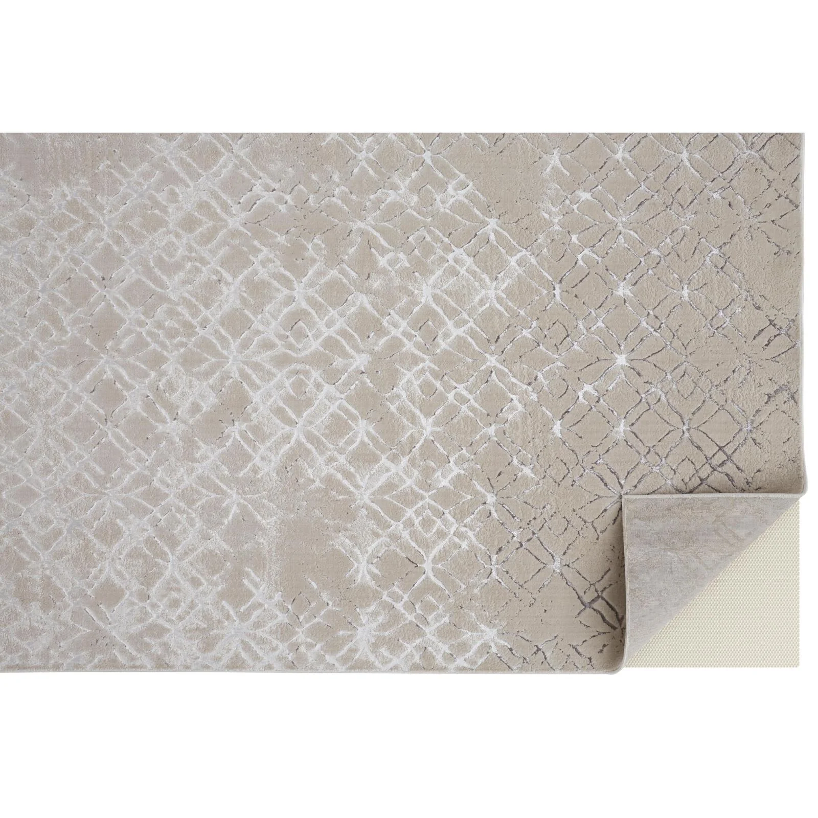 Feizy Micah 3047F Modern Distressed Rug in Silver/Gray/White - Image 6