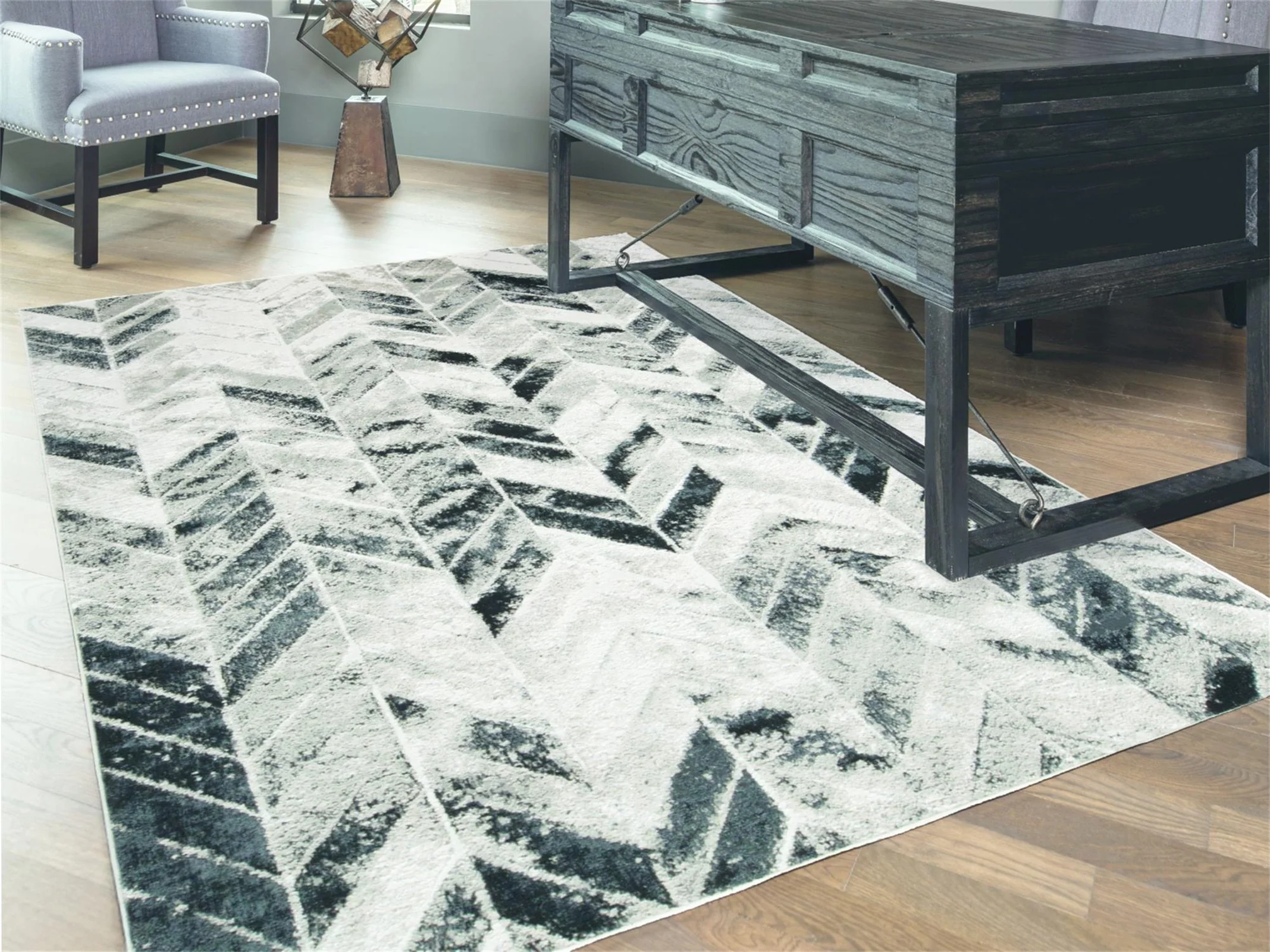 Feizy Micah 3048F Rug in Gray/Silver - Image 6