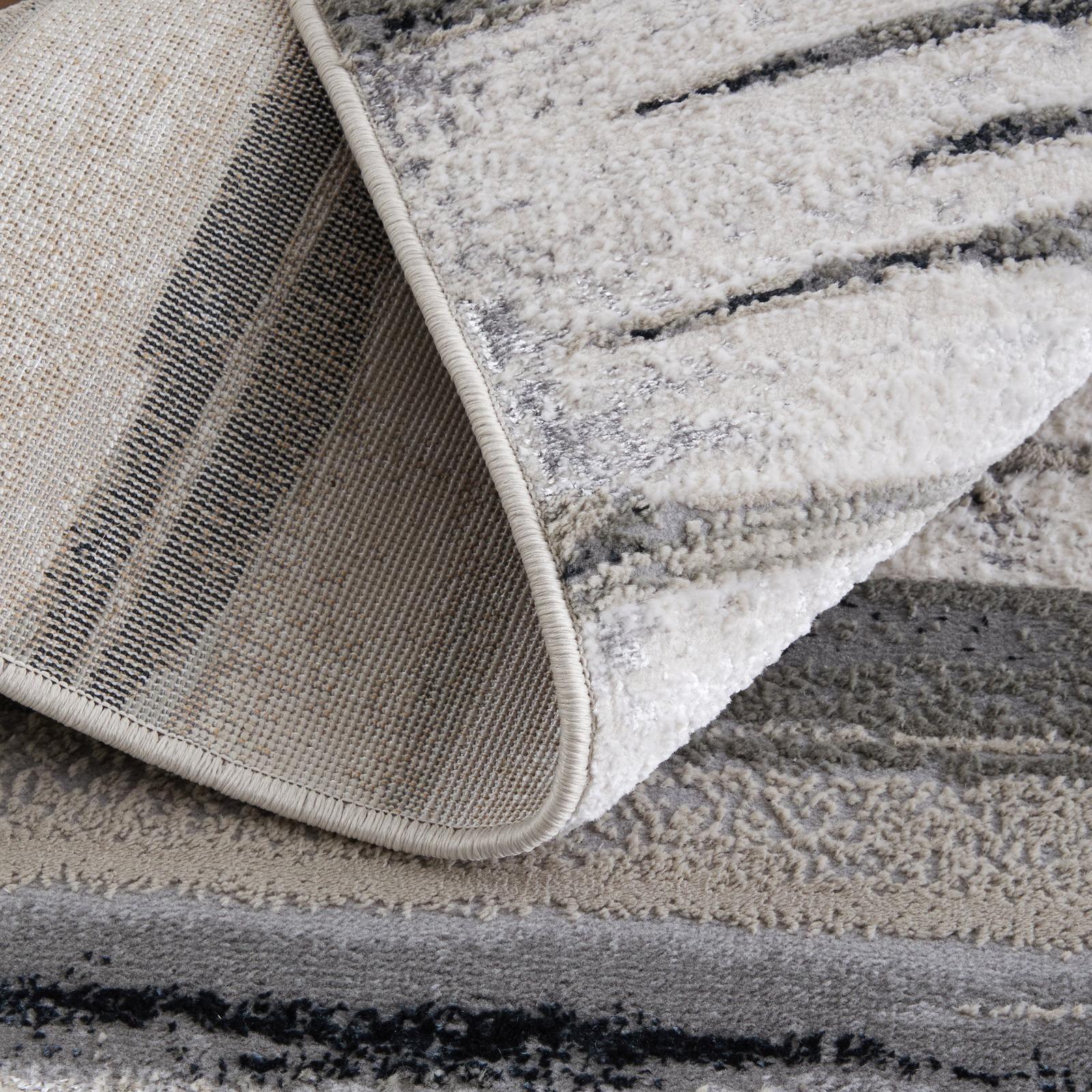Feizy Micah 3049F Modern Abstract Rug in Silver/Gray/Black - Image 7
