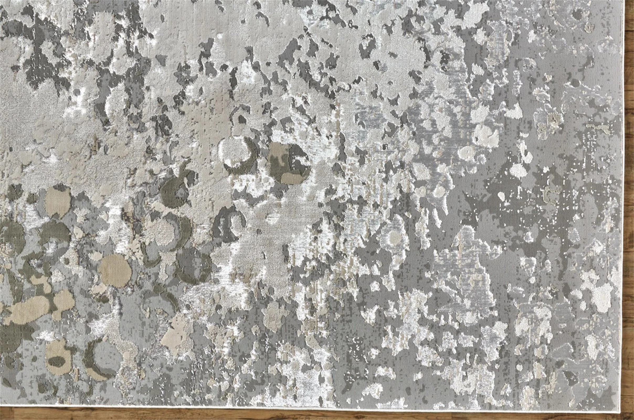 Feizy Micah 3336F Rug in Silver/Gray - Image 3
